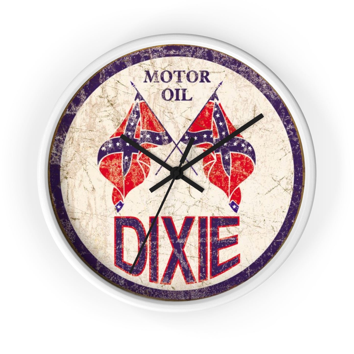 Retro Wall Clock - Dixie Motor Oil Design