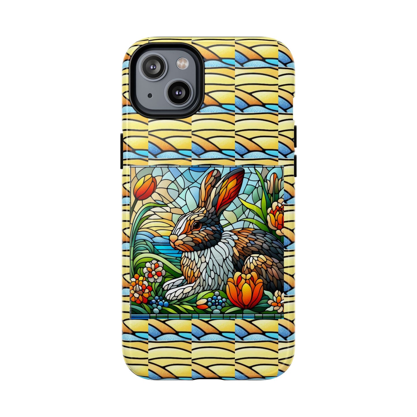 Dutch Rabbit Animal Stained Glass Design Tough Magnetic Cases