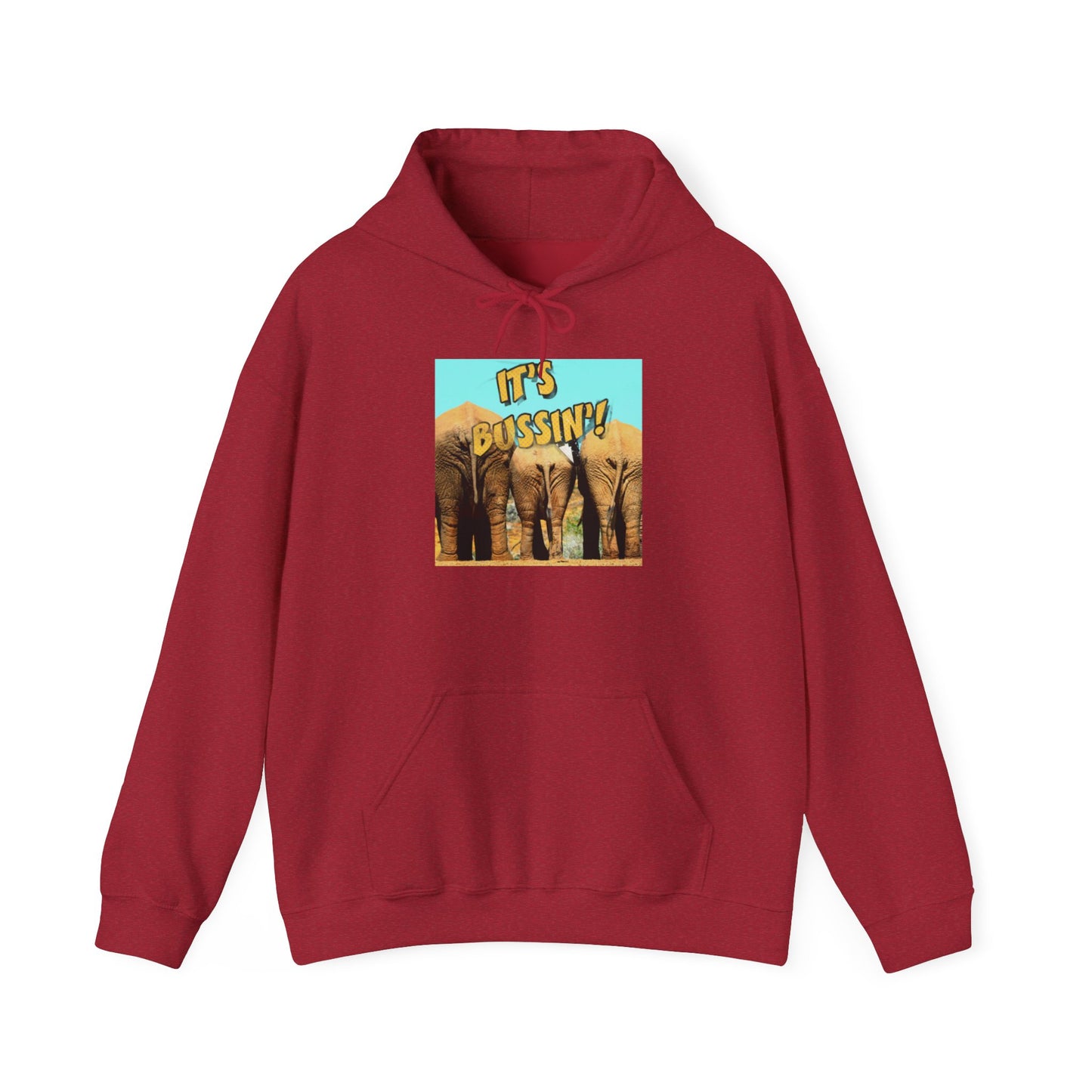 IT'S BUSSIN ELEPHANT BOOTY Unisex Heavy Blend™ Hooded Sweatshirt