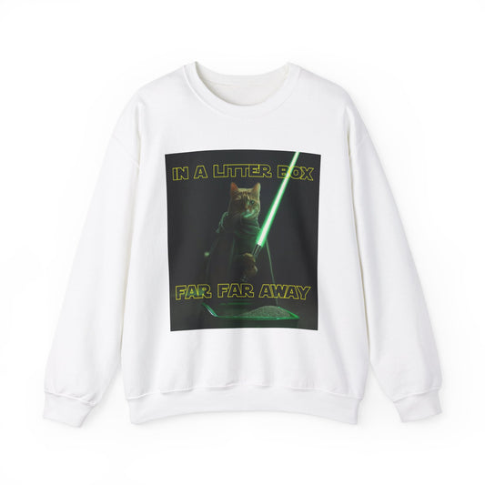 STAR WARS Cat in a Litter Box Unisex Heavy Blend™ Crewneck Sweatshirt