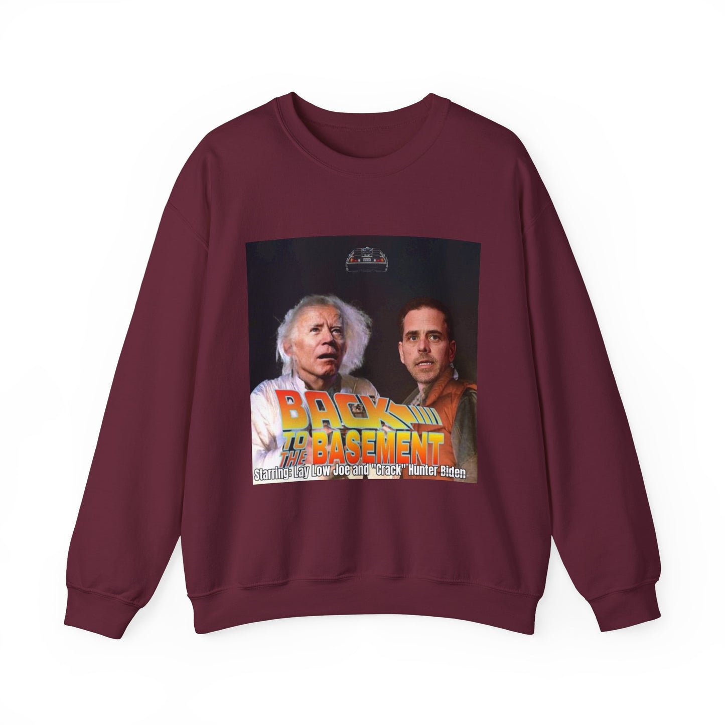 Hunter Biden Convicted Felon Pardon Back to the basement Unisex Heavy Blend™ Crewneck Sweatshirt