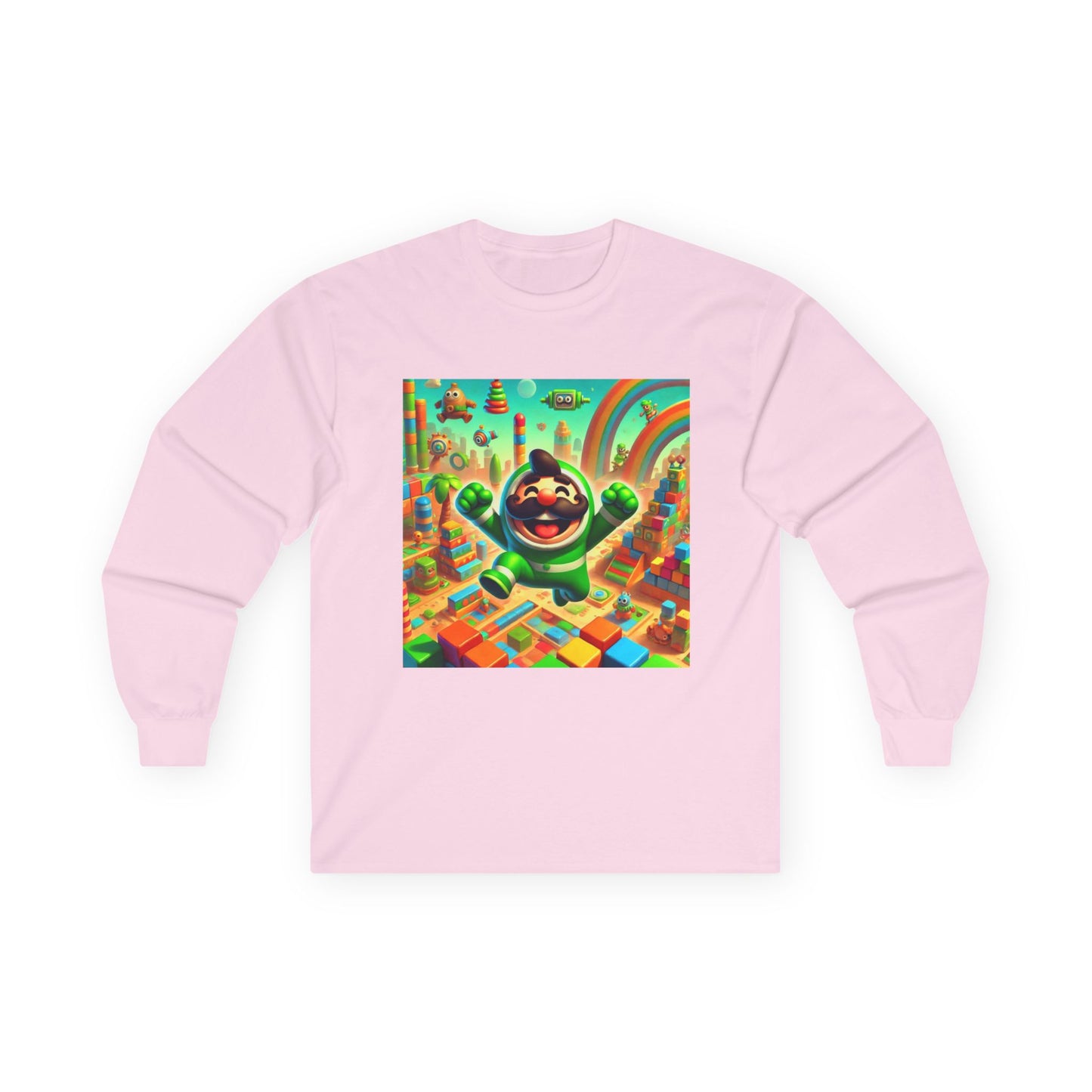 Luigi video game character Unisex Ultra Cotton Long Sleeve Tee Unisex Ultra Cotton Long Sleeve Tee