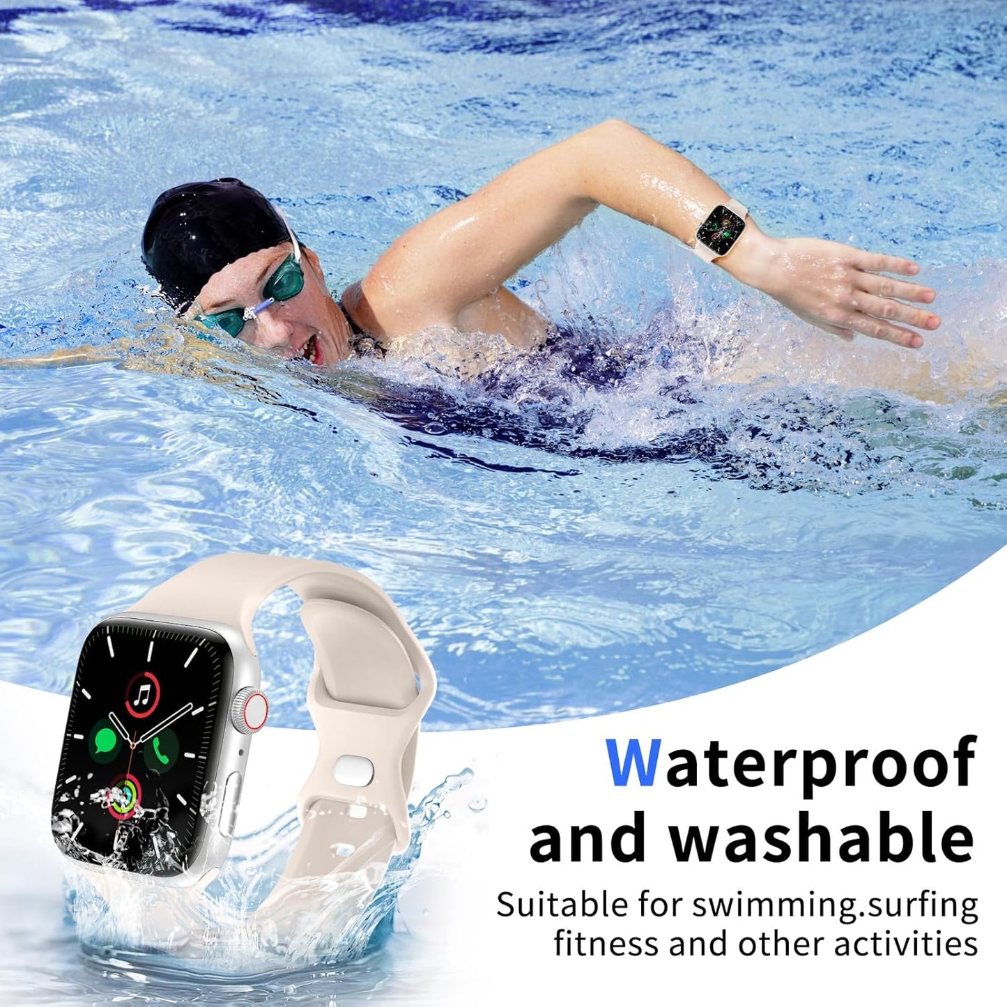 Starlight Band Compatible with Apple Watch 38Mm 40Mm 41Mm, Replacement Soft Silicone Sport Strap for Iwatch Series Ultra 9/8/7/6/5/4/3/2/1 SE Women Men 03