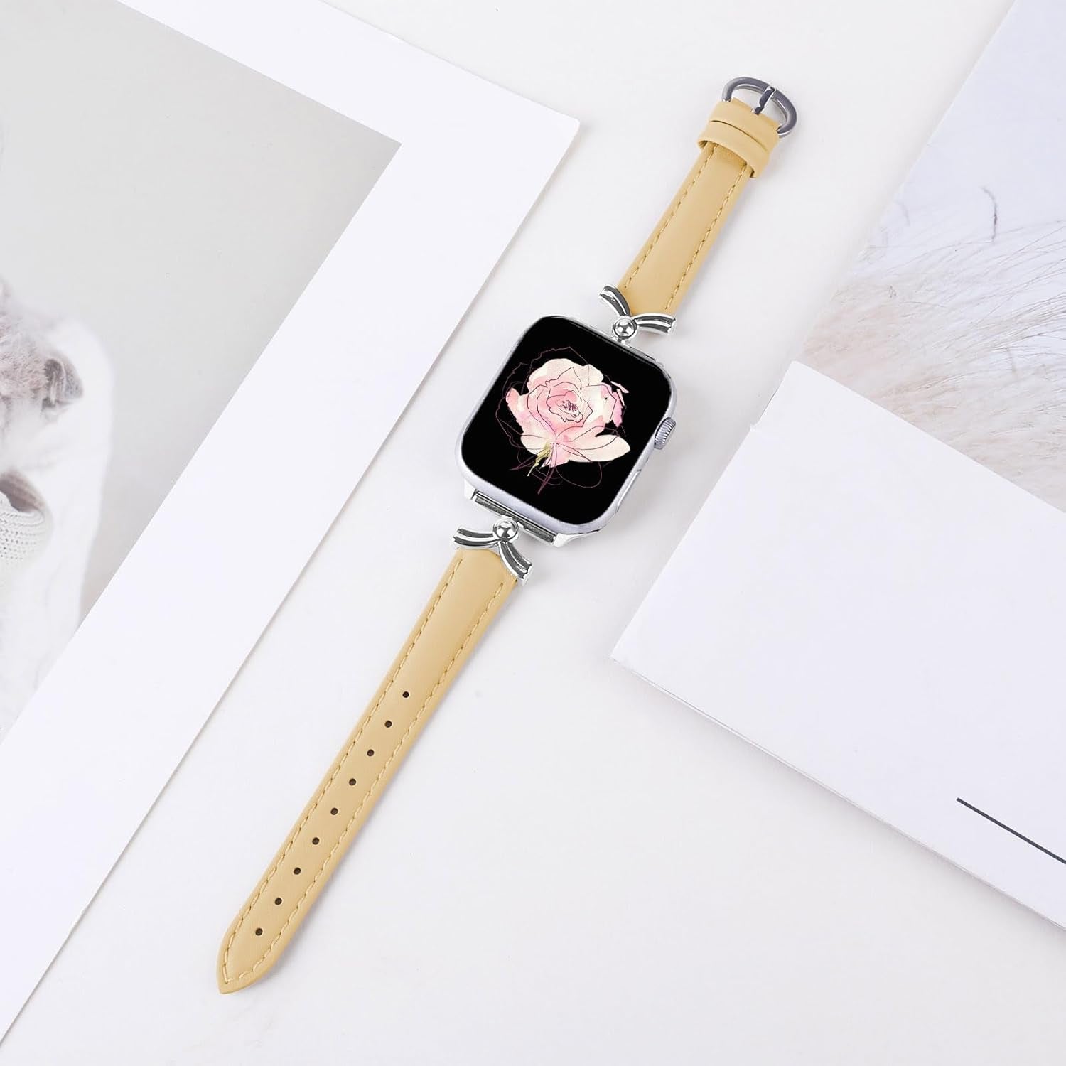Leather Band Compatible with Apple Watch 38Mm 40Mm 41Mm 42Mm 44Mm 45Mm 49Mm Ultra, Replacement Handmade Leather Strap for Iwatch