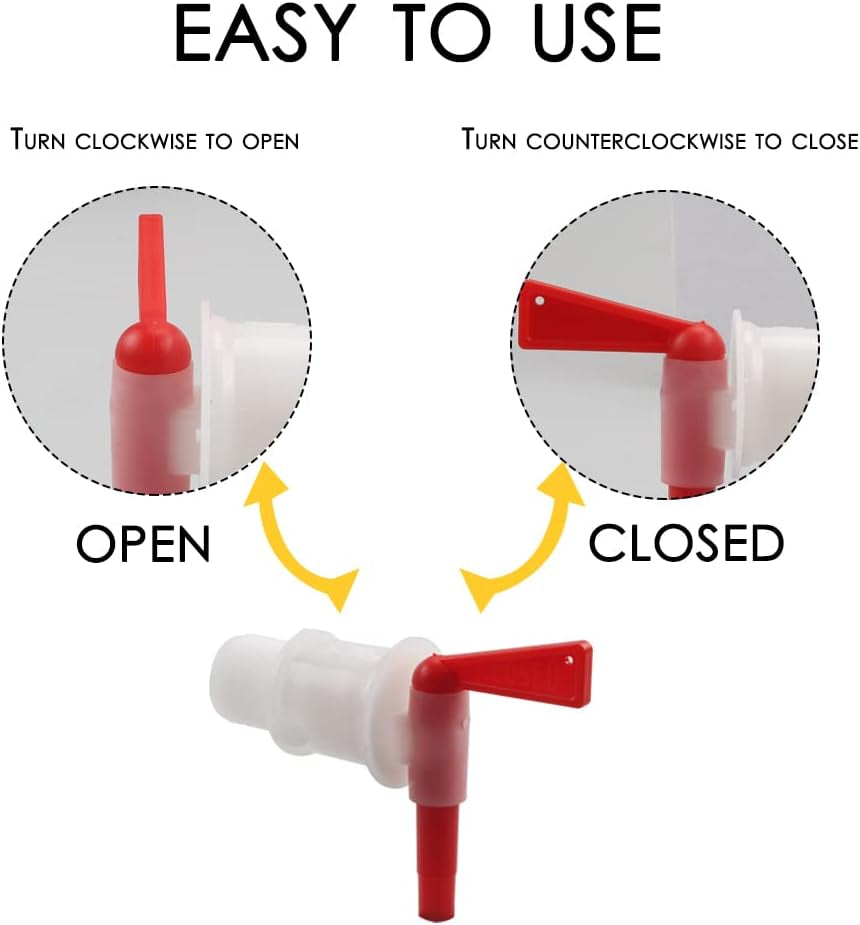 Plastic Bottling Bucket Spigot Valve Replacement Spigot Tap Faucet for Beer Homebrew Soda Beverage Fermenter Bucket (8Pcs)
