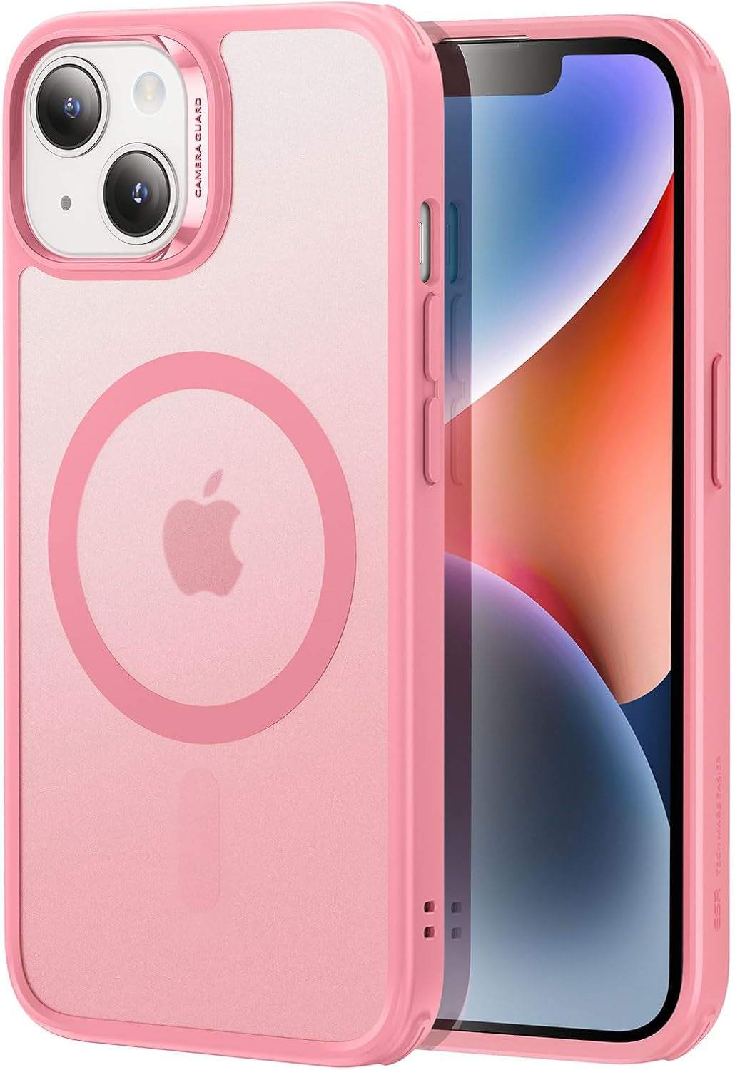for Iphone 16E Case, Compatible with Magsafe, Shockproof Military-Grade Protection, Magnetic Phone Case for Iphone Se 4 Case, Classic Hybrid Case (Halolock),Frosted Red