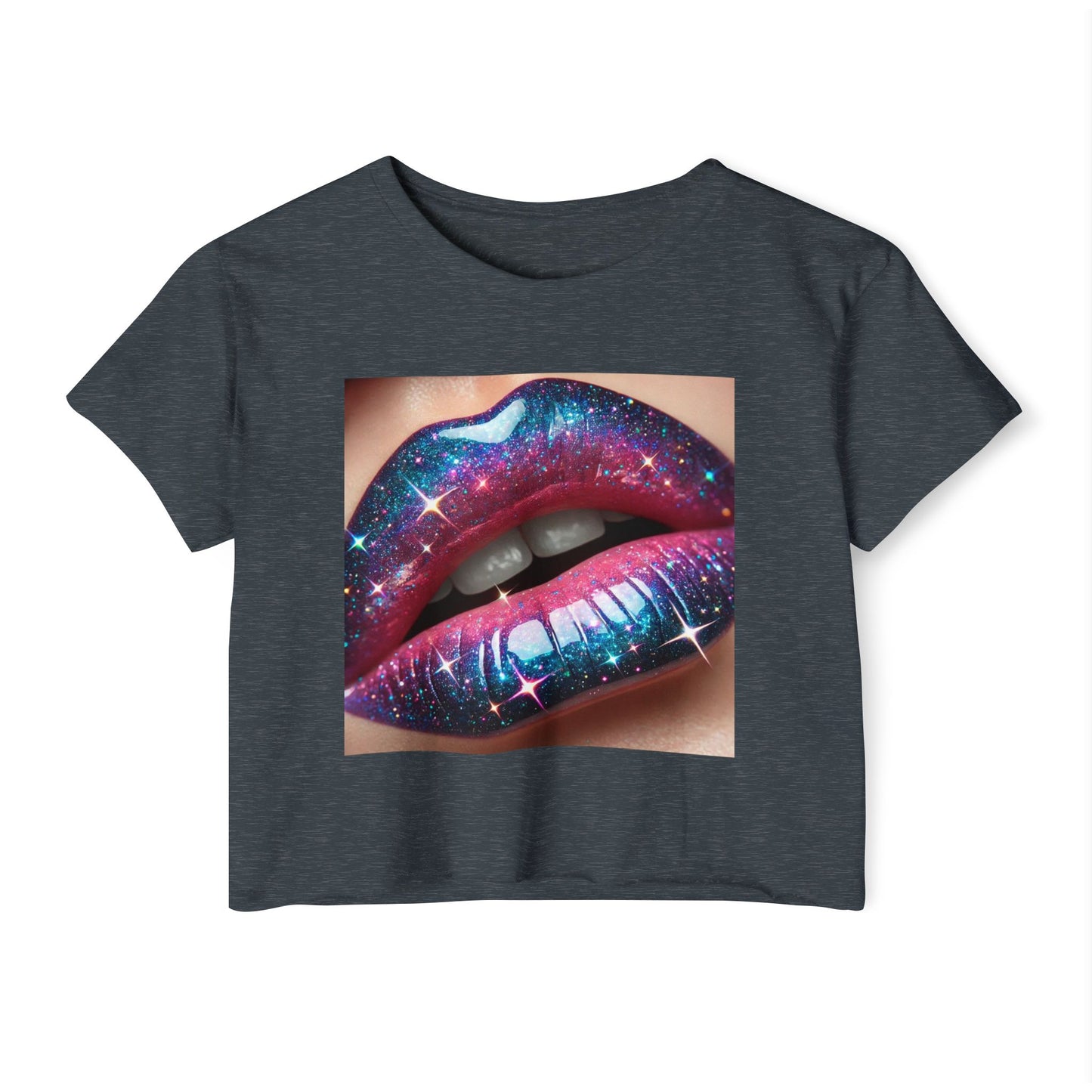 GALAXY LIP GLOSS Women's Festival Crop Top