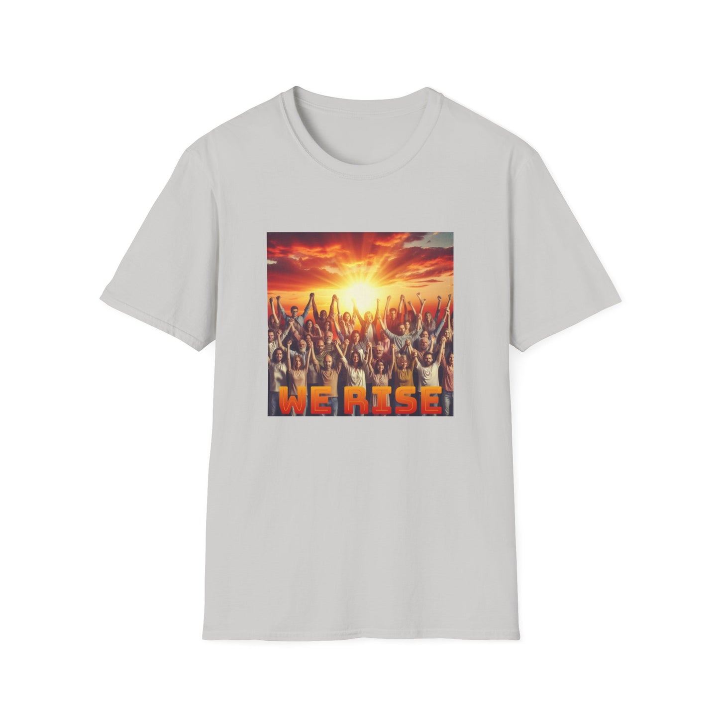 We Rise Motivational Unisex Softstyle T-Shirt