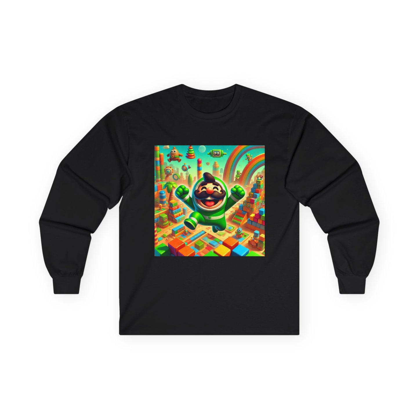 Luigi video game character Unisex Ultra Cotton Long Sleeve Tee Unisex Ultra Cotton Long Sleeve Tee