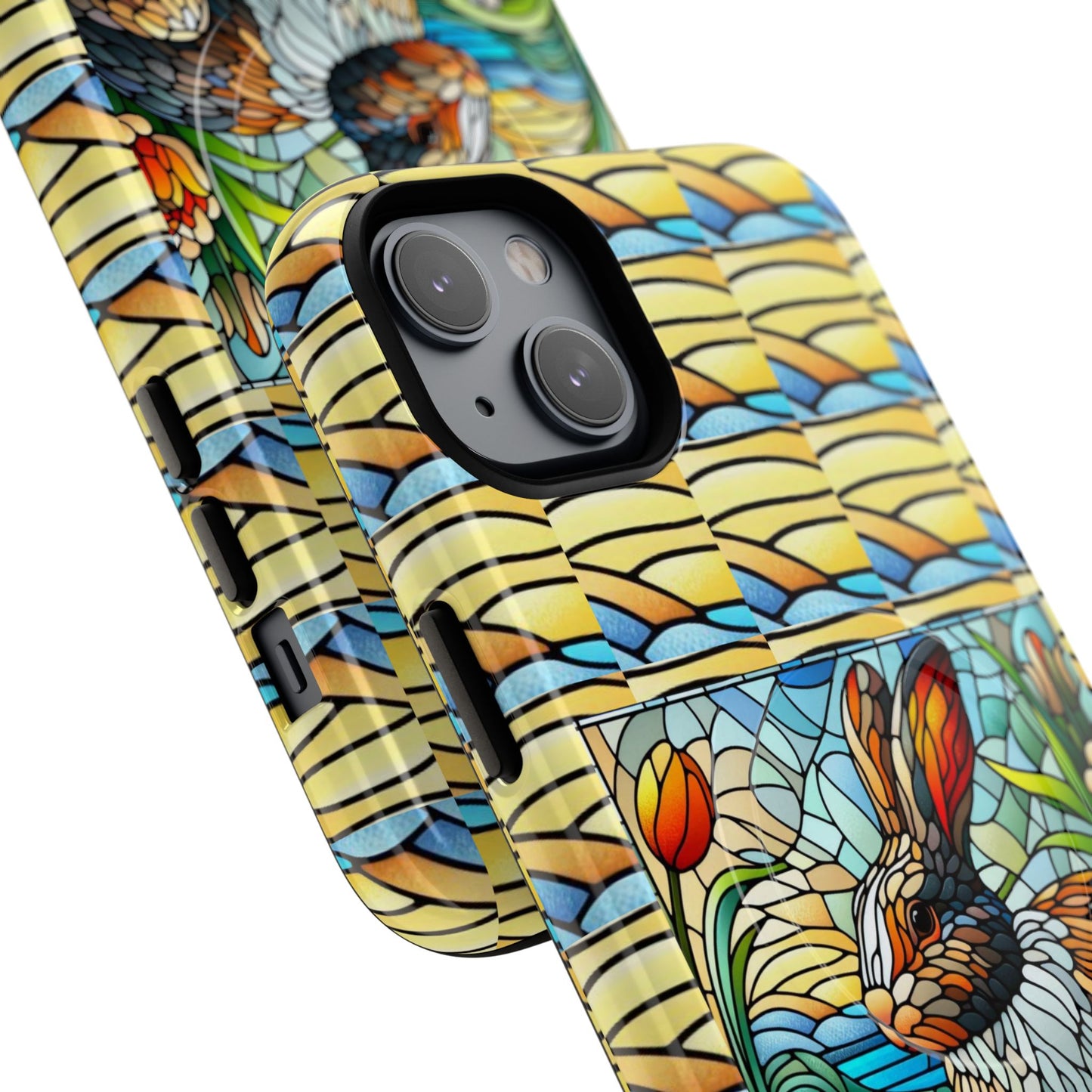 Dutch Rabbit Animal Stained Glass Design Tough Magnetic Cases