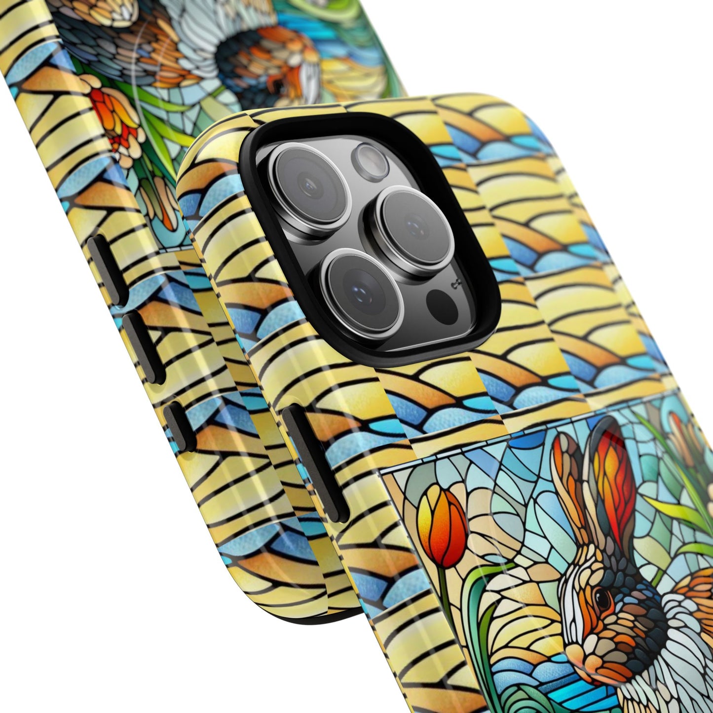 Dutch Rabbit Animal Stained Glass Design Tough Magnetic Cases