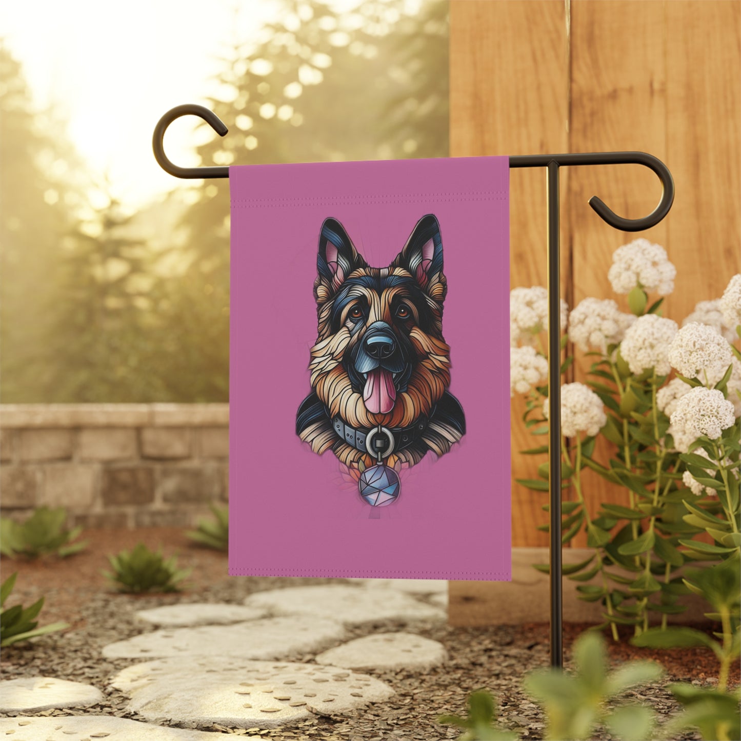 Custom German Shepherd Garden Banner - Colorful Pet Decor