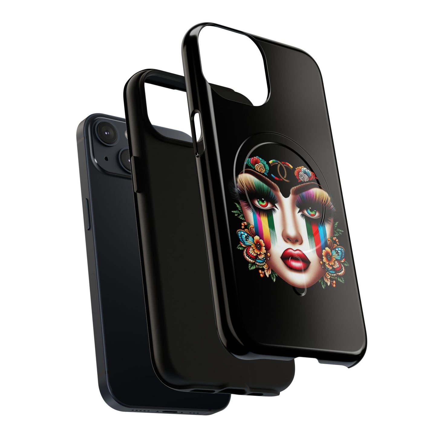 Gucci Inspired Artistic Tough Magnetic Phone Case - Vibrant Lady Design