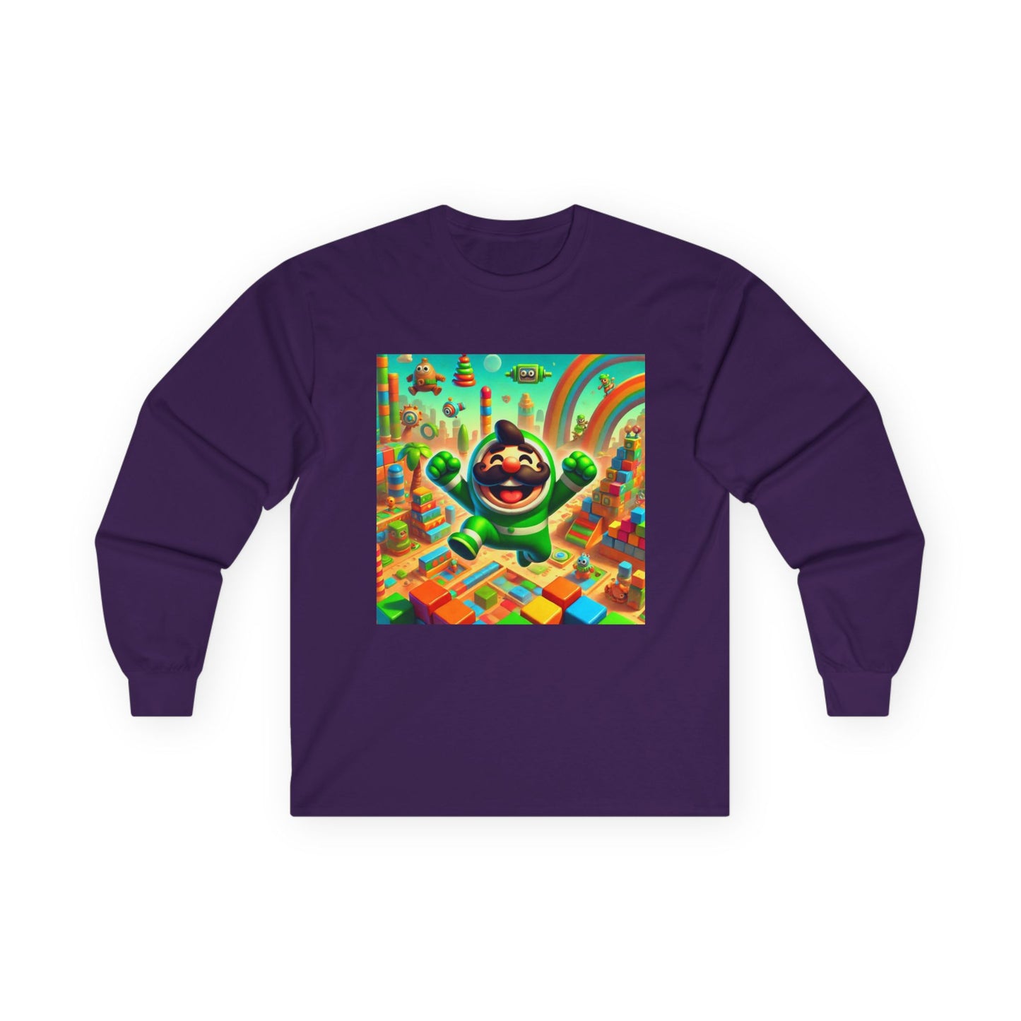 Luigi video game character Unisex Ultra Cotton Long Sleeve Tee Unisex Ultra Cotton Long Sleeve Tee