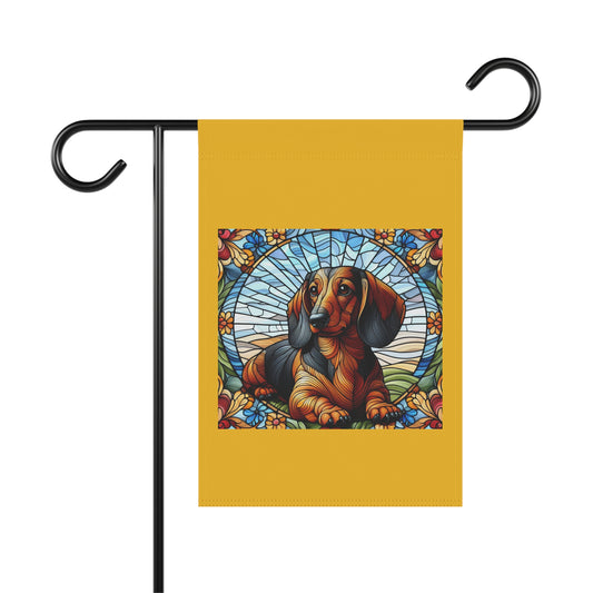 Vibrant Dachshund Garden Banner - Colorful Dog Flag for Animal Lovers