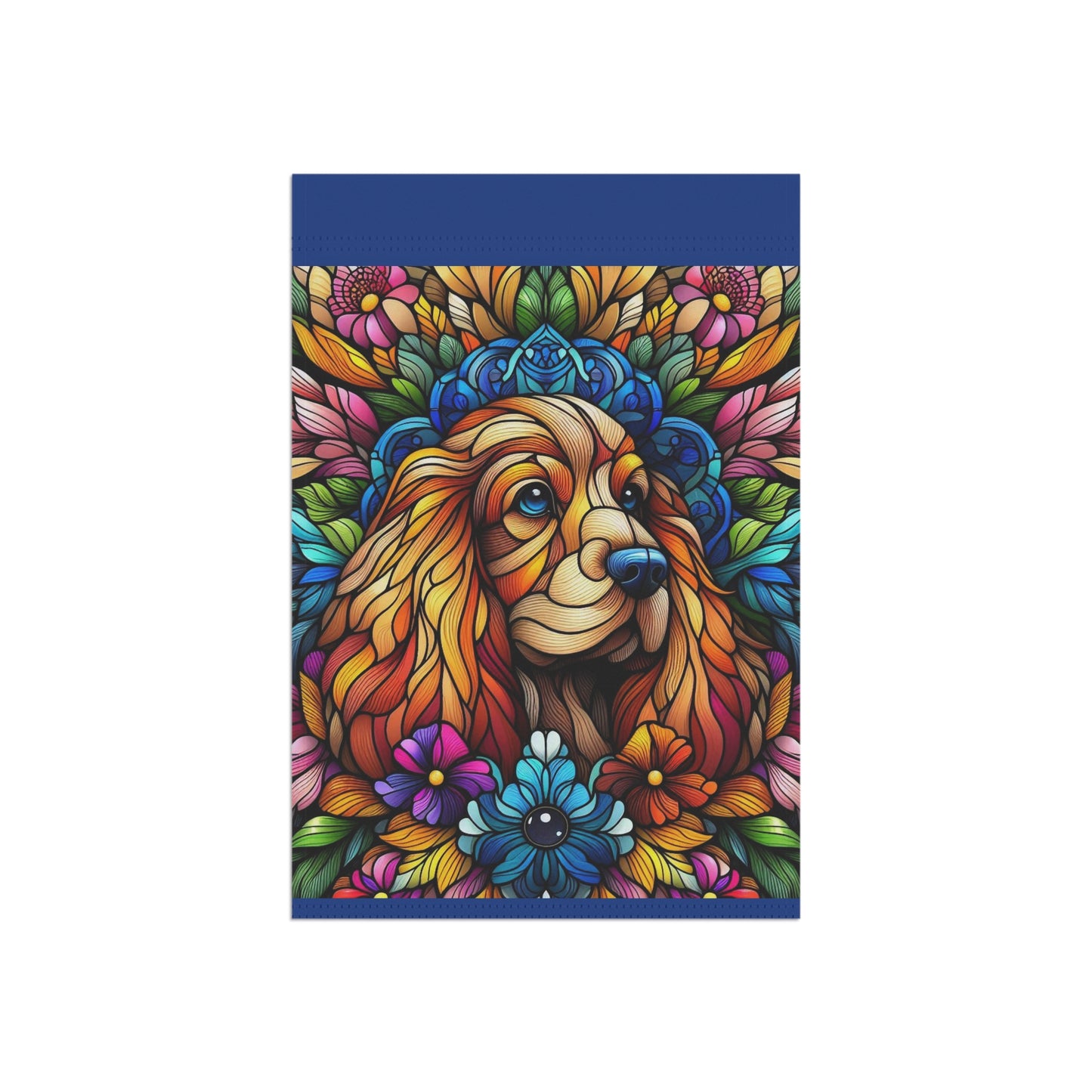 Colorful Floral Dog Garden Flag - Vibrant House Banner for Pet Lovers