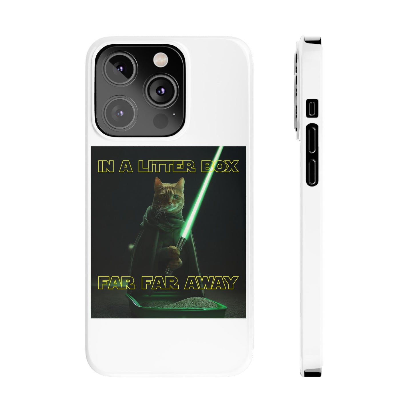 STAR WARS CAT IN A LITTER BOX FAR FAR AWAY  Slim Phone Cases