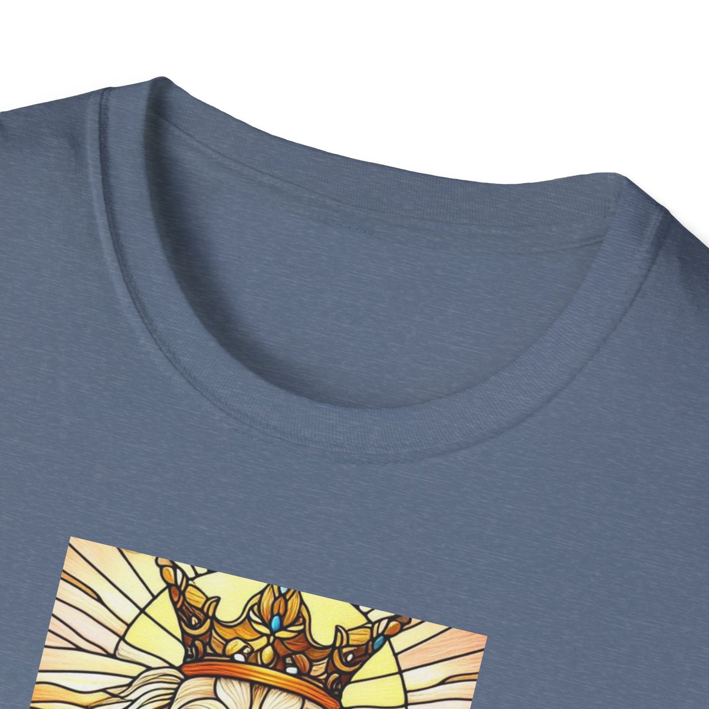 Golden Retriever Animal Stained Glass Design Unisex Softstyle T-Shirt