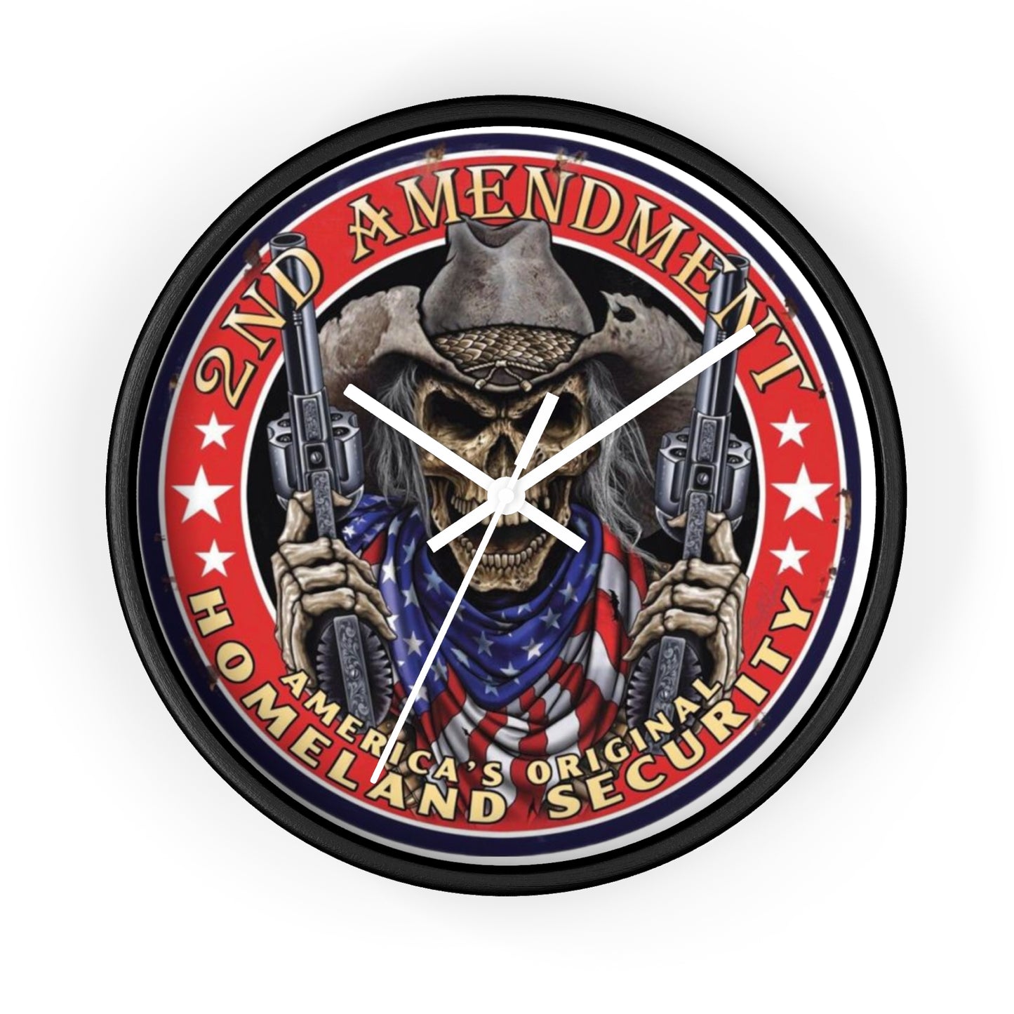 2nd Amendment AMERICA'S ORIGINAL HOMELAND SECURITY Wall Clock