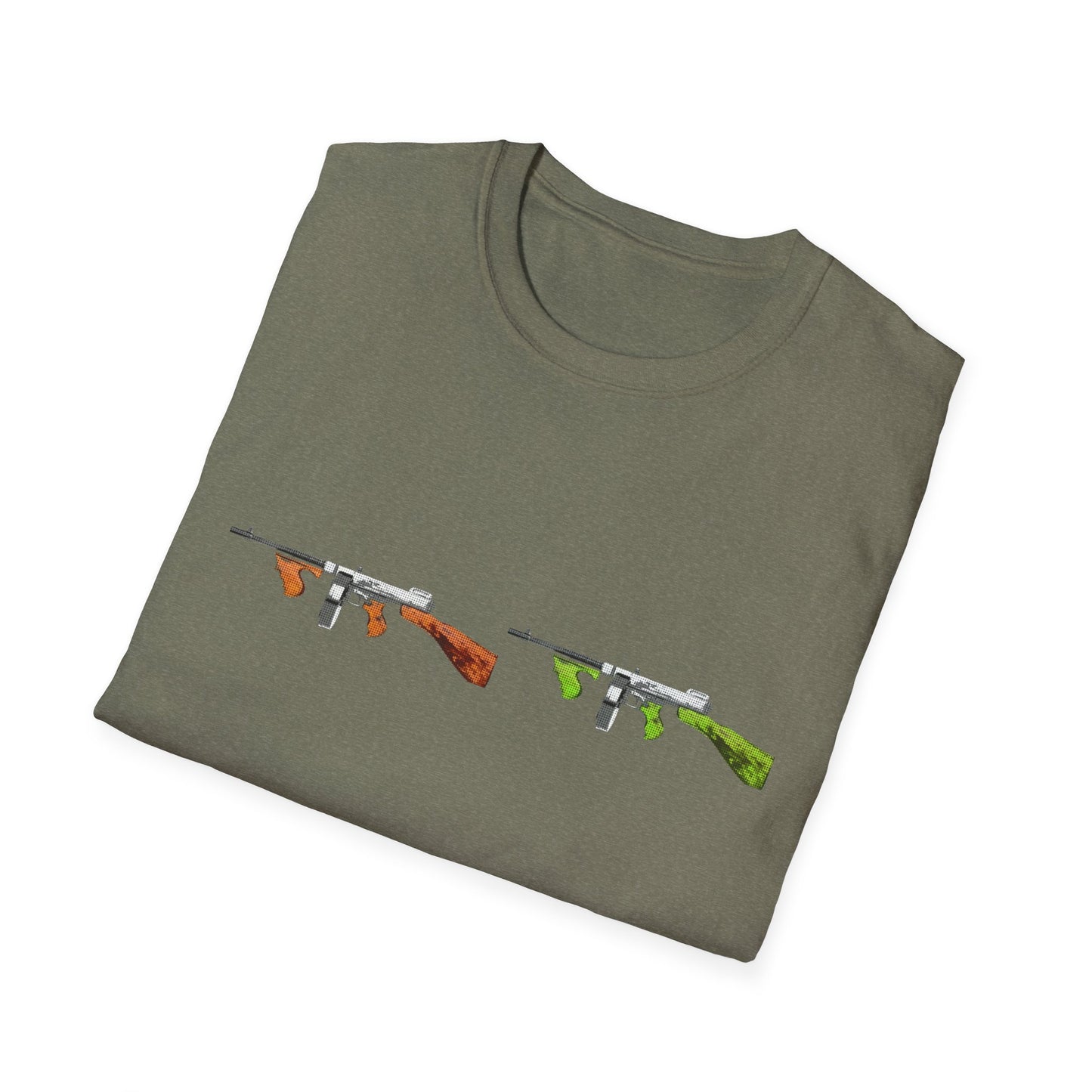 Thompson submachine gun TOMMY GUN M1928  POP ART Unisex Softstyle T-Shirt