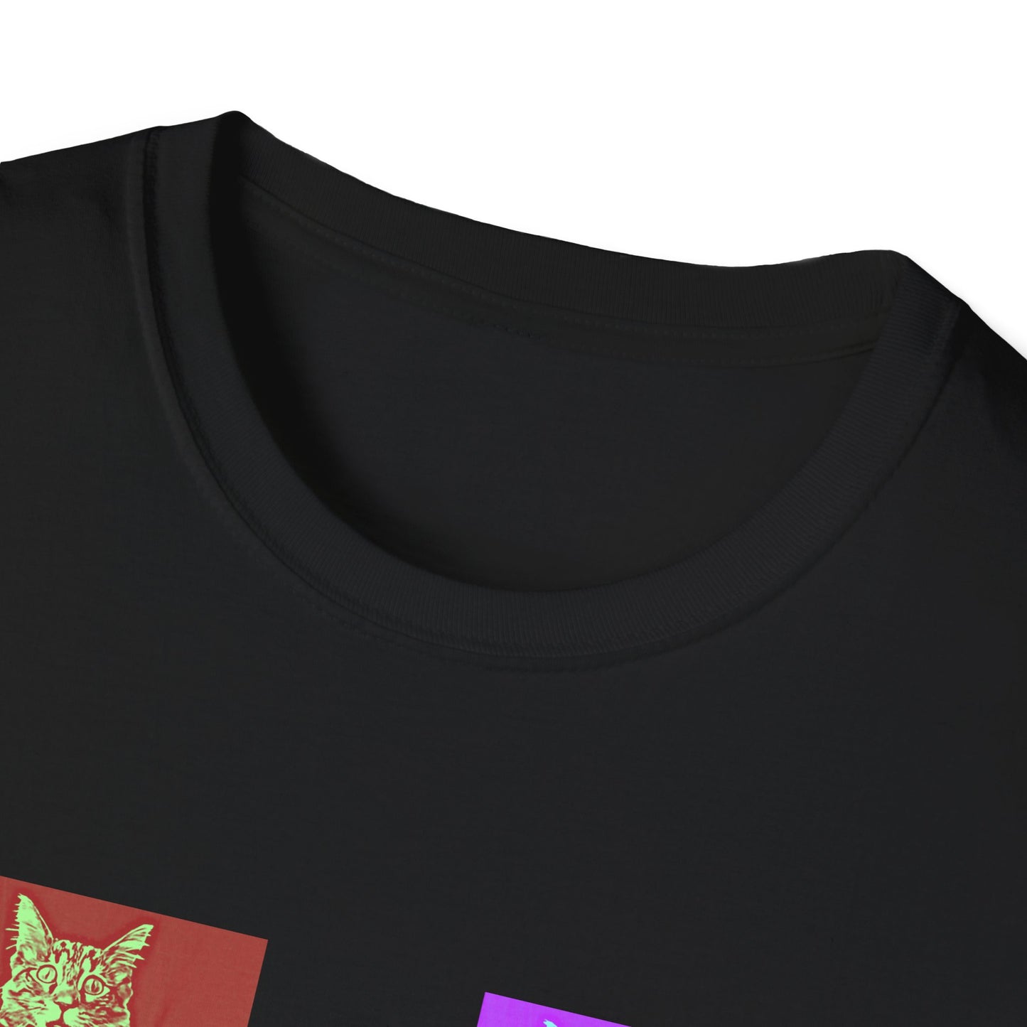 cats LESBIANS EAT WHAT Andy Warhol Style Pop Art  Unisex Softstyle T-Shirt Andy WUnisex Softstyle T-Shirt