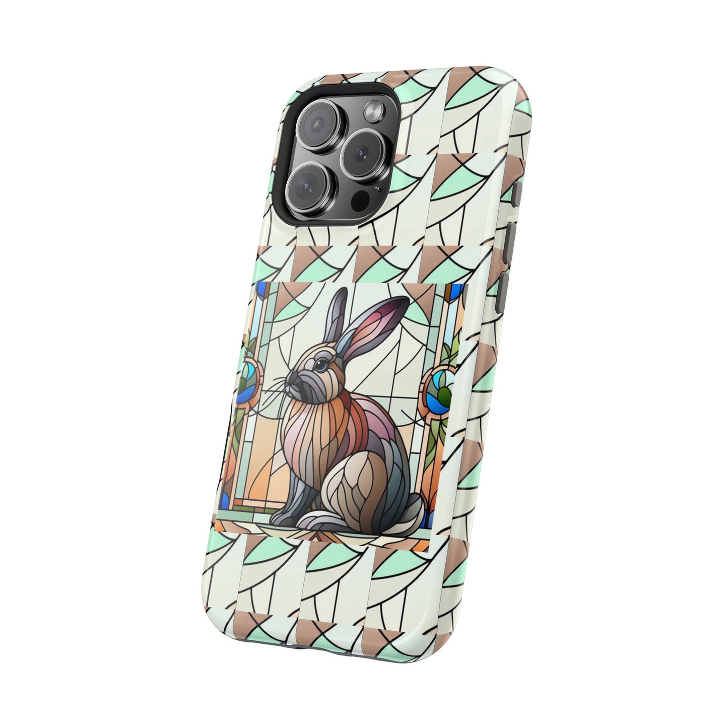 Flemish Giant Rabbit Animal Stained Glass Design Magnetic Tough Cases