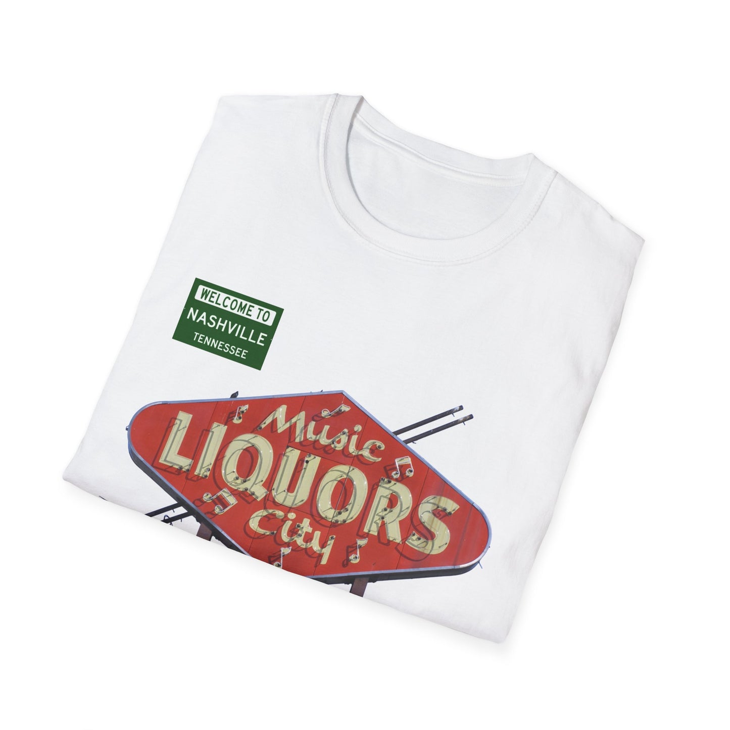 RETRO VINTAGE Music City Liquors [gone] Nashville, TN Unisex Softstyle T-Shirt
