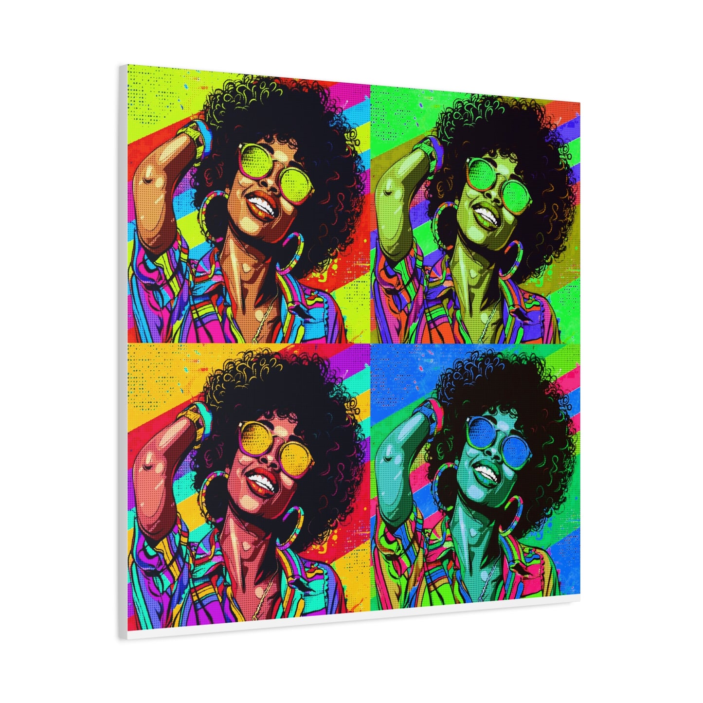 BLACK BEAUTY COLORFULL ANDY WARHOL STYLE Matte Canvas, Stretched, 1.25"