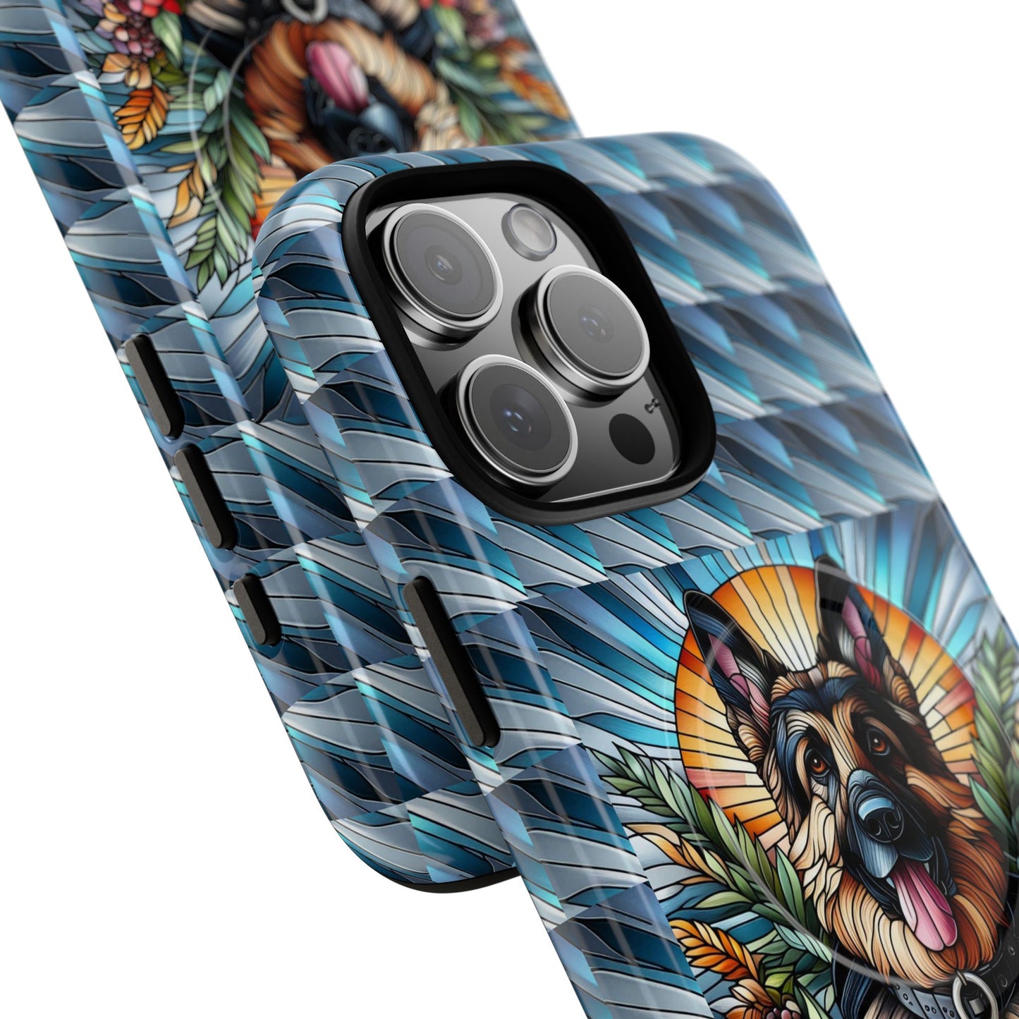 German Shepherd Stained Glass Tough Magnetic Cases