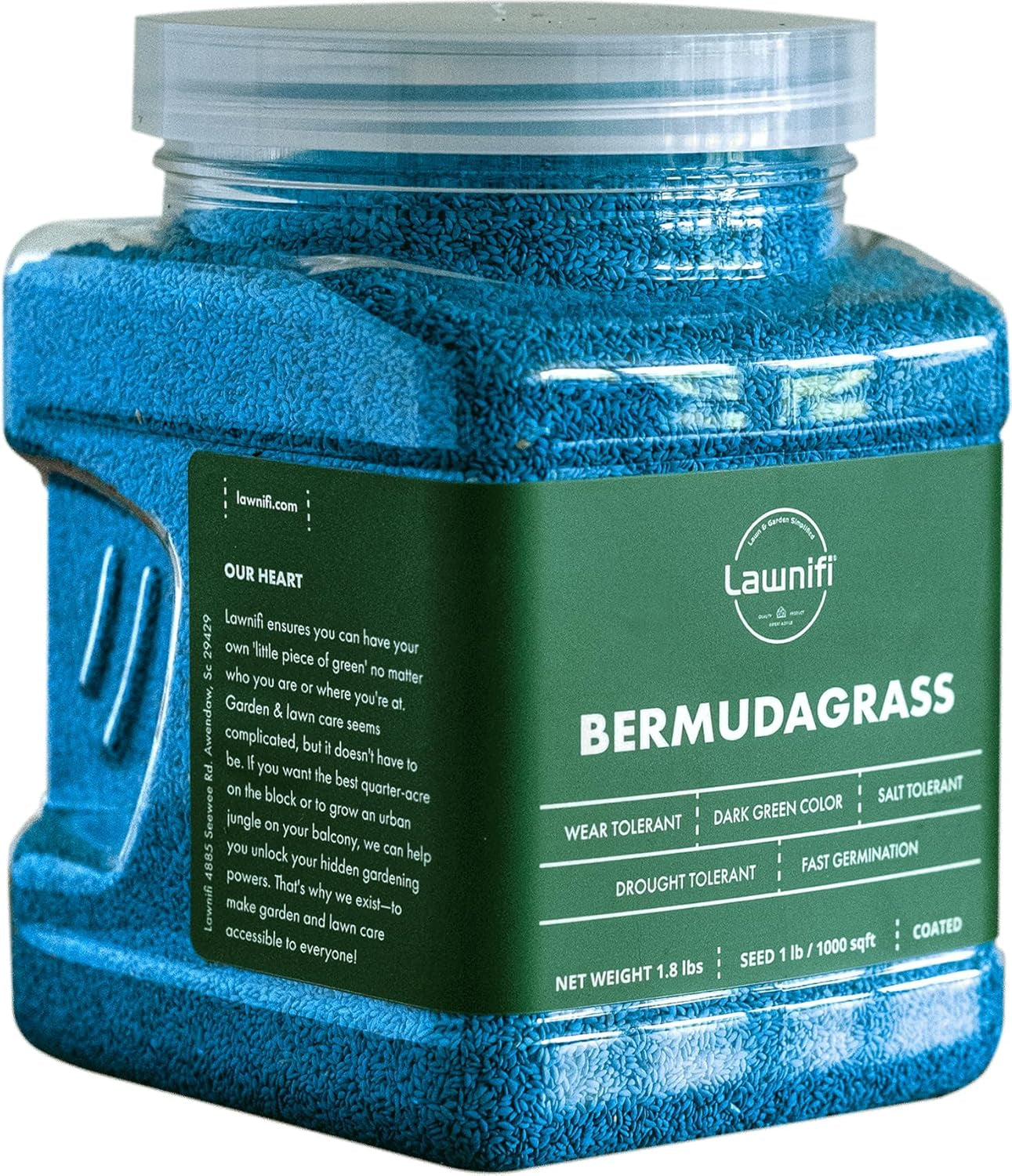 Bermuda Grass Seeds for Lawn, 1.8 Lbs Covers 2,000 Sq Ft