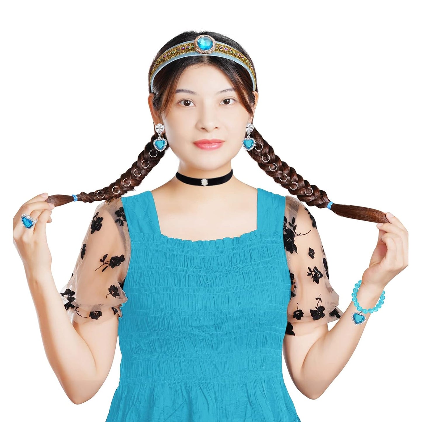 Princess Costume Headband Girls Dress up Headband for Halloween Cosplay Party Dress up Accessories