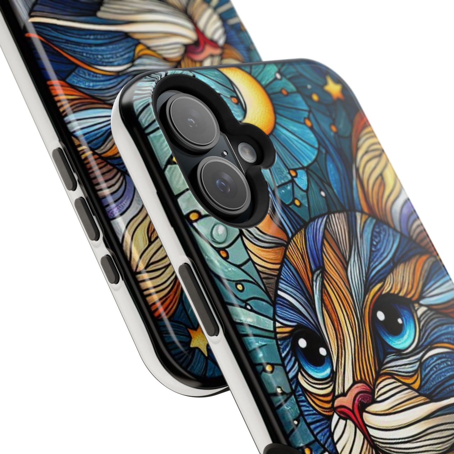 Cat-Stained Glass Magnetic Tough Cases