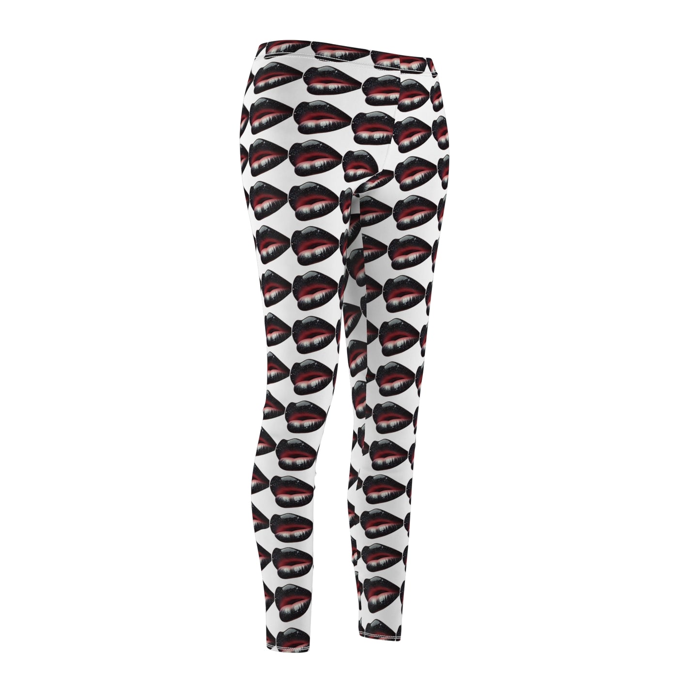 GALAXY LIPS GLOSSY Women's Cut & Sew Casual Leggings (AOP)