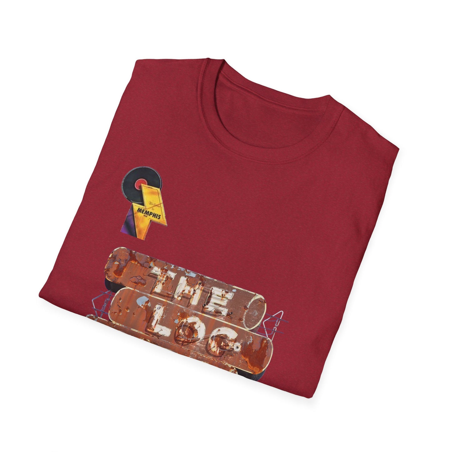 retro vintage Log Cabin Restaurant [gone] Memphis, TN Unisex Softstyle T-Shirt