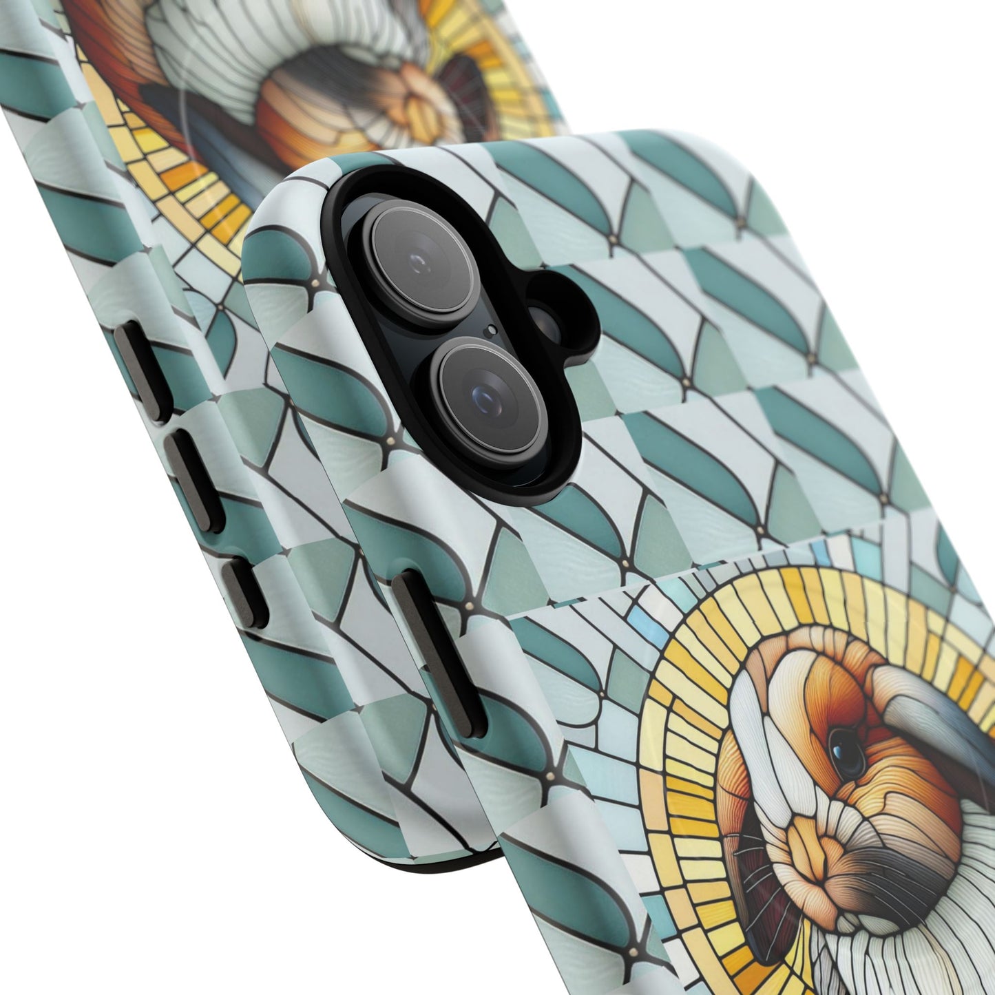 Holland Lop Rabbit Animal Stained Glass Design Tough Magnetic Cases