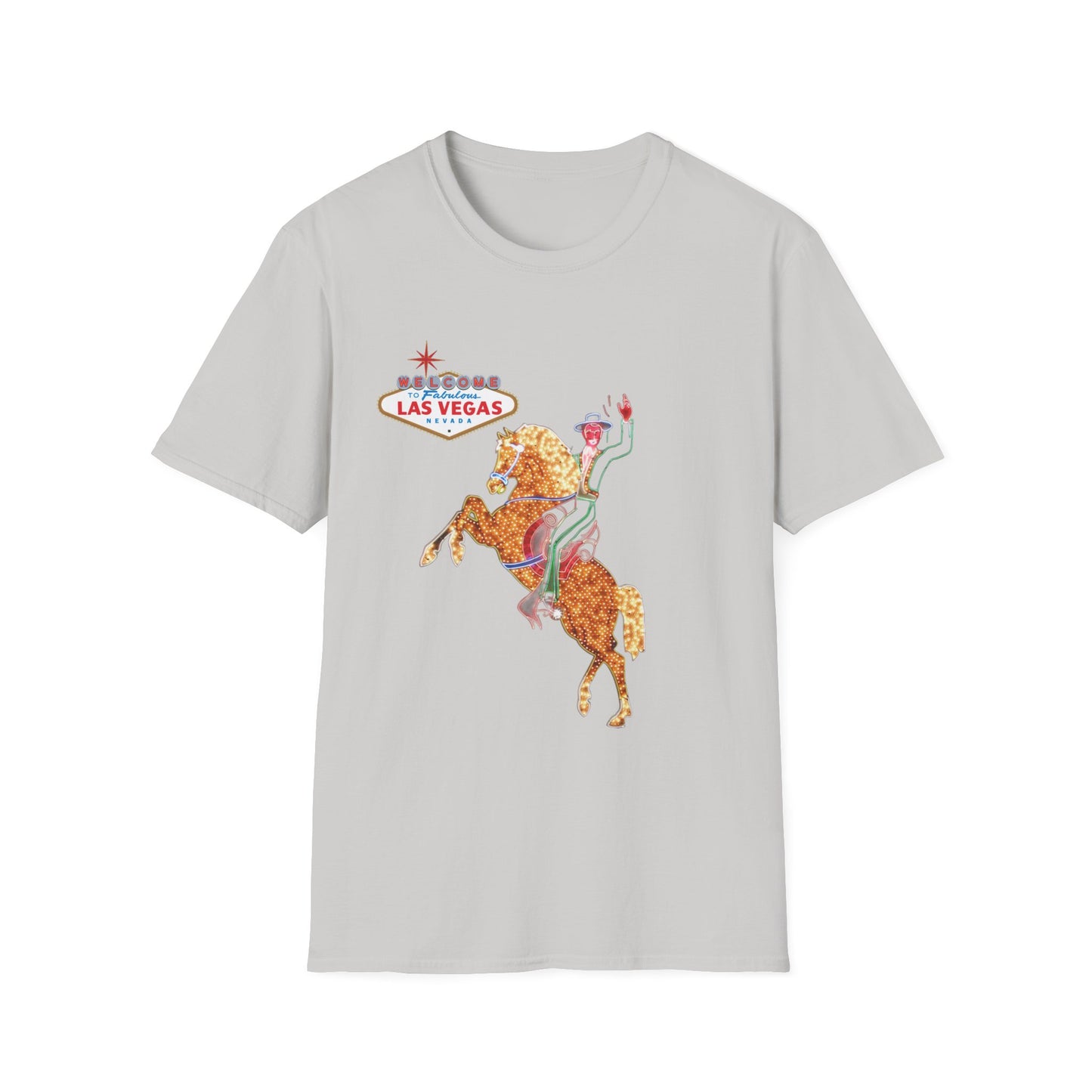 Las Vegas, Las Vegas Boulevard State Scenic Byway, Hacienda Horse and Rider Unisex Softstyle T-Shirt