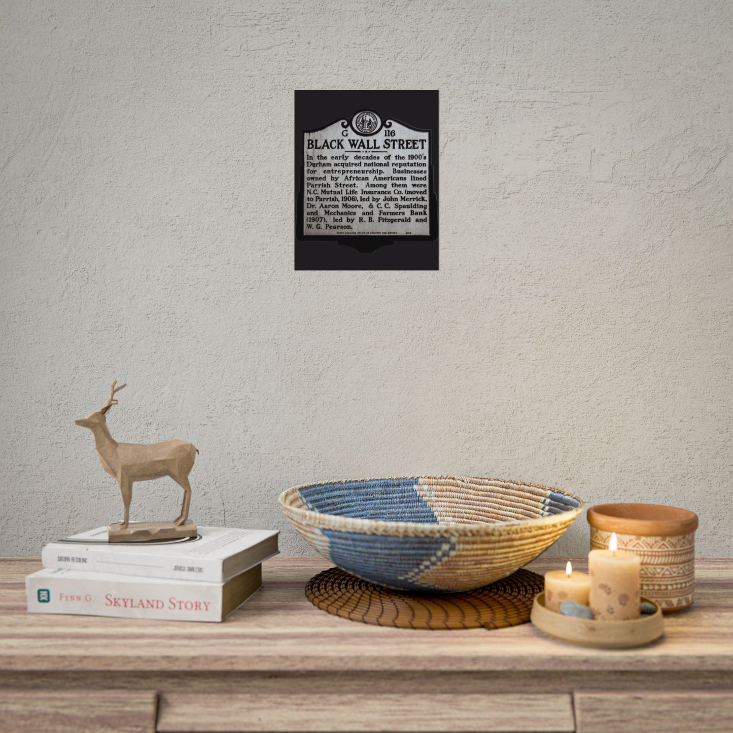 BLACK WALL STREET DURHAM NORTH CAROLINA Rolled Posters