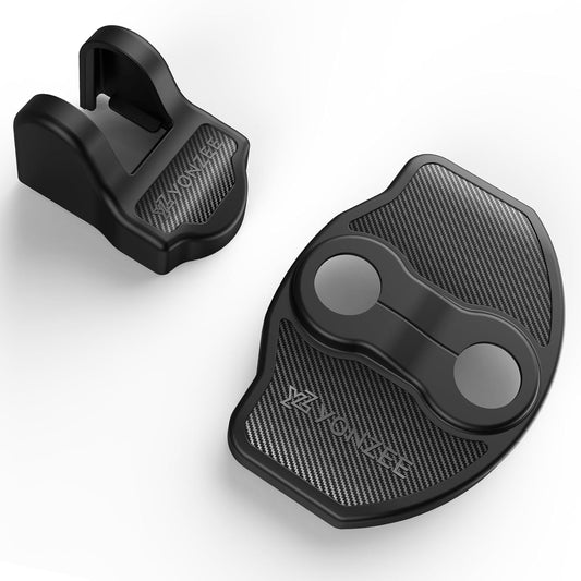 Door Striker Covers and Hinge Covers for Tesla Model Y Accessories 2024 2023 2022 2021(Carbon Fiber Edition)