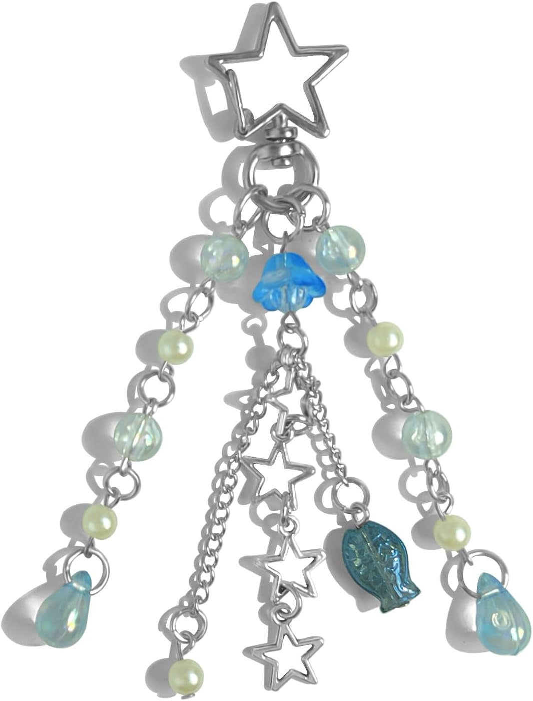 Cute Keychain Aesthetic Y2K Keychain Accessories Heart Butterfly Strawberry Bear Key Chain for Keys Bags Women Gifts