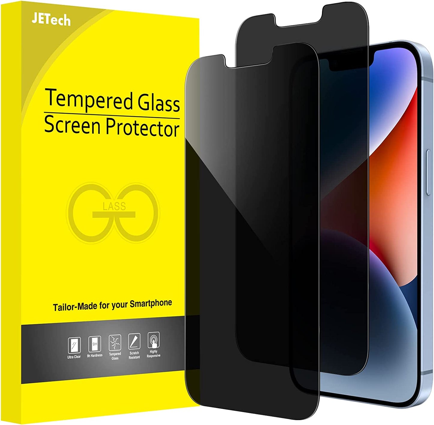 Privacy Screen Protector for Iphone 16E 2025, Iphone 14 6.1-Inch, anti Spy Tempered Glass Film, 2-Pack