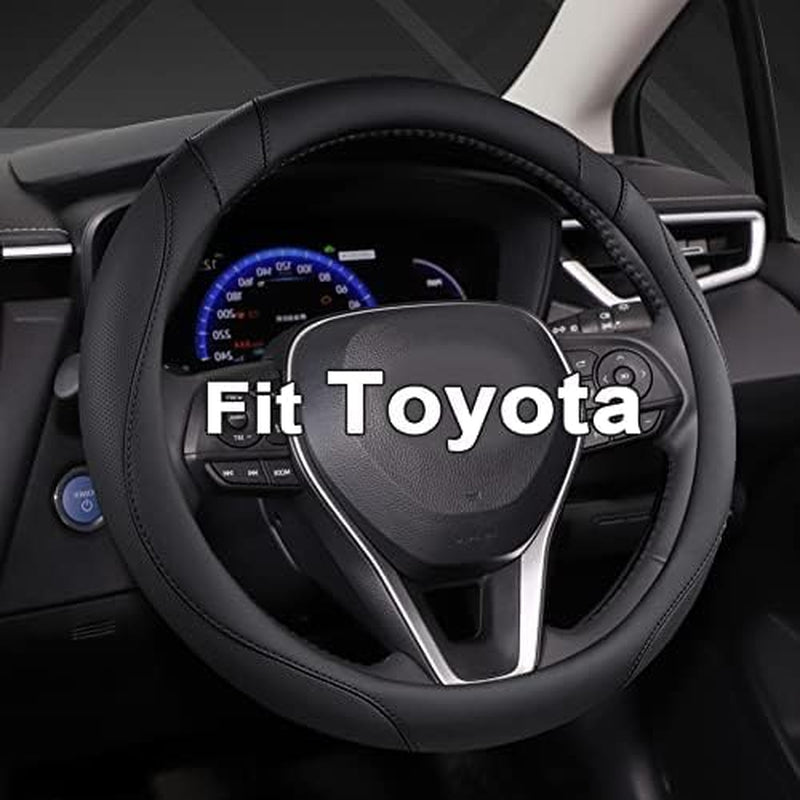 Customized Auto Car Steering Wheel Cover for Toyota (Black)