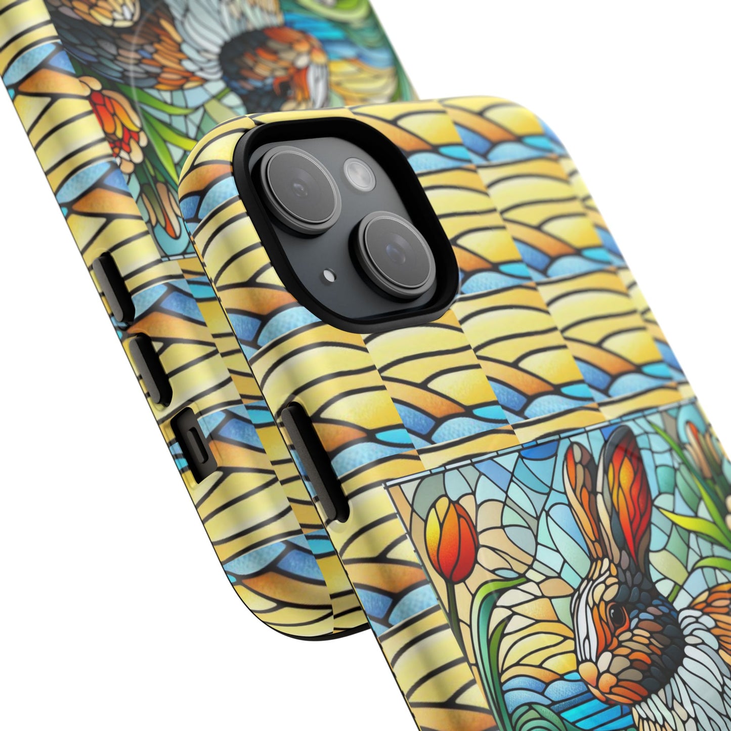 Dutch Rabbit Animal Stained Glass Design Tough Magnetic Cases