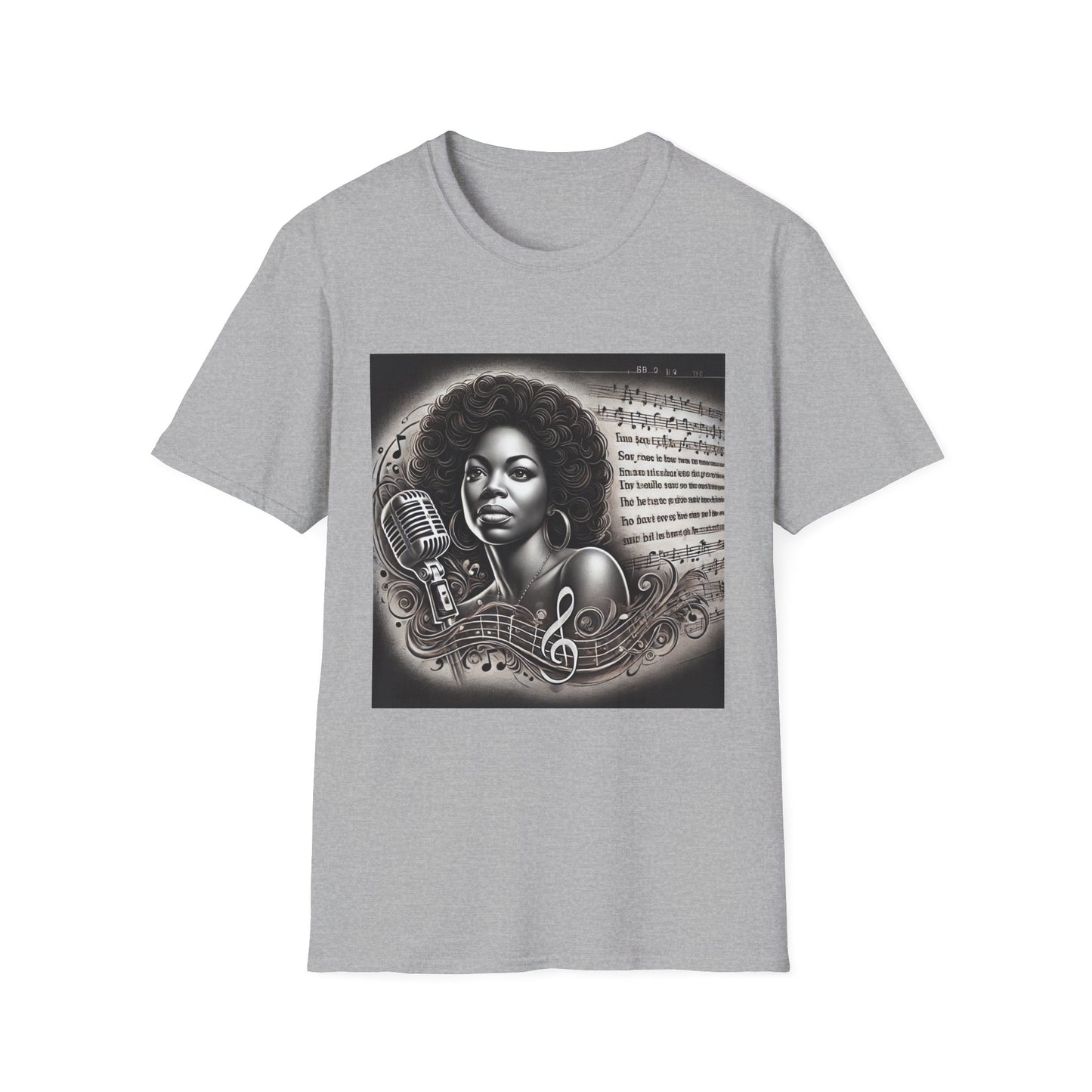 Angie Stone Retro Music Lover Unisex Softstyle T-Shirt - Afrocentric Design