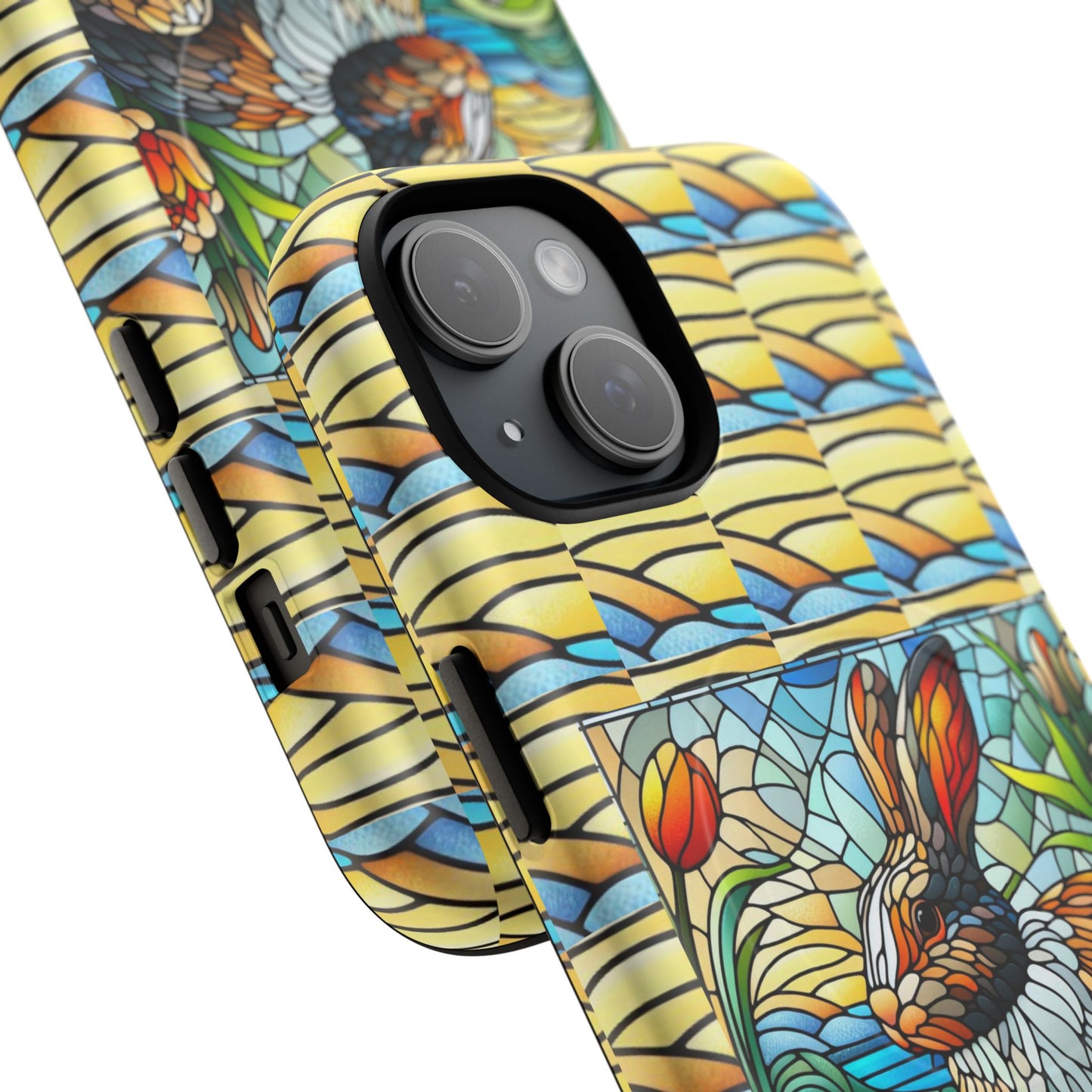 Dutch Rabbit Animal Stained Glass Design Tough Magnetic Cases