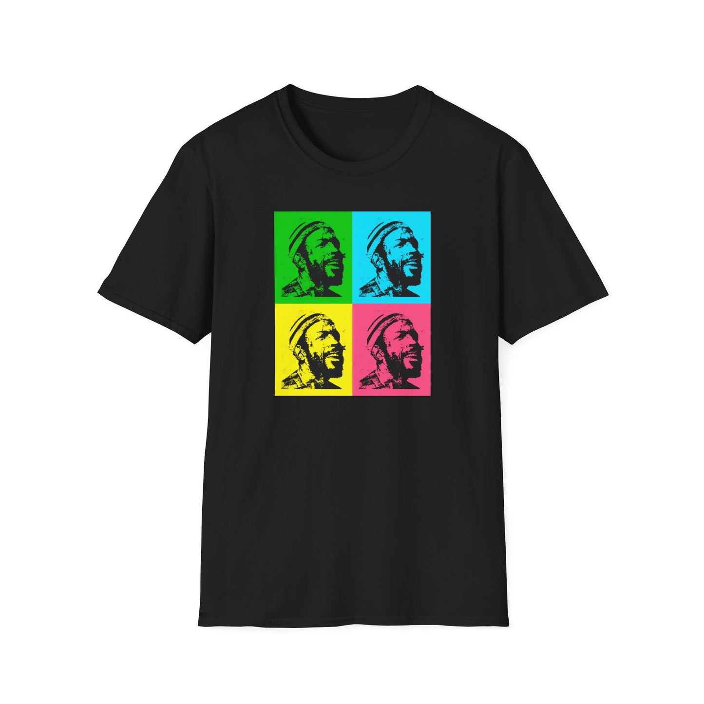 Marvin Gaye Abstract Paintings Andy Warhol Style Pop Art Unisex Soft style T-Shirt