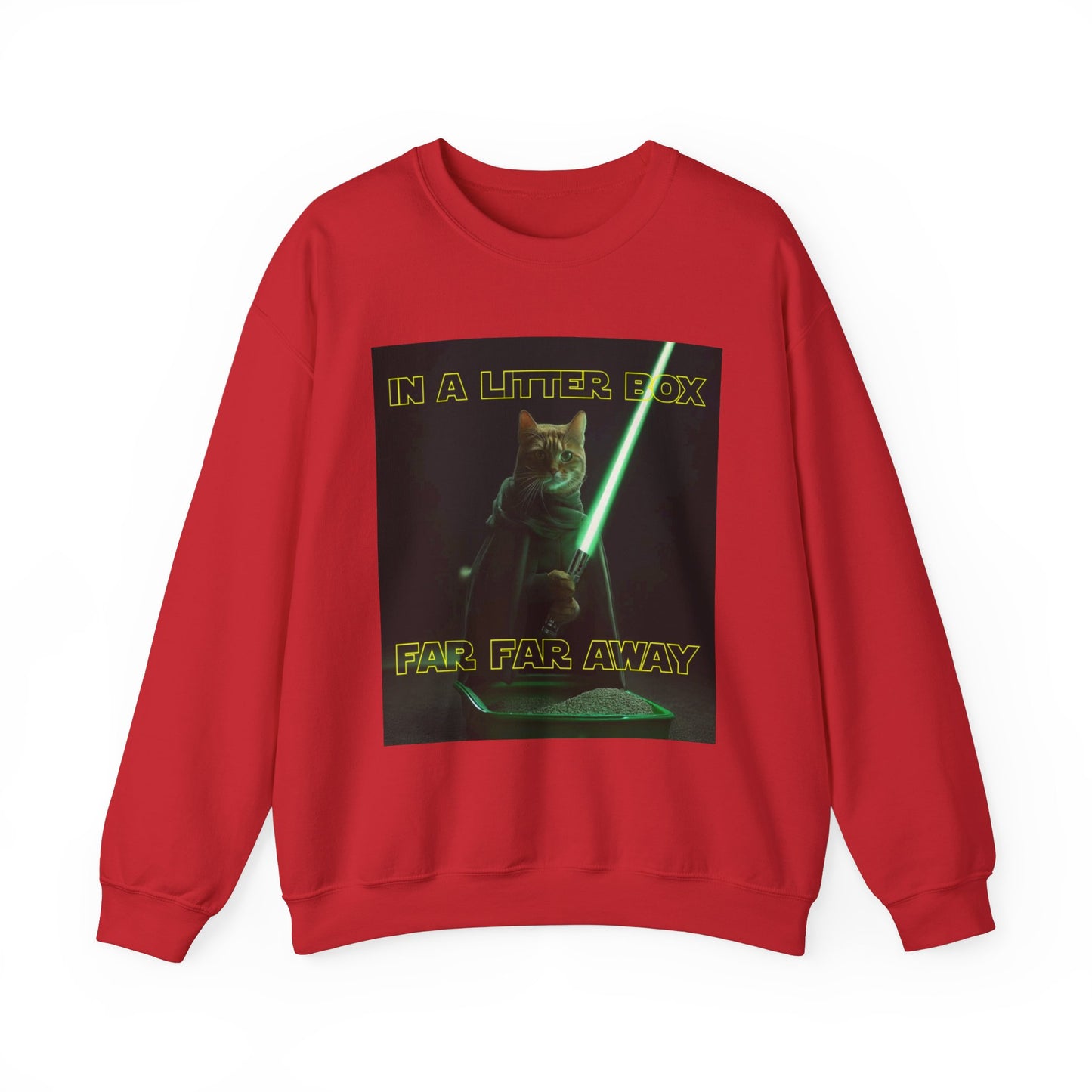 STAR WARS Cat in a Litter Box Unisex Heavy Blend™ Crewneck Sweatshirt