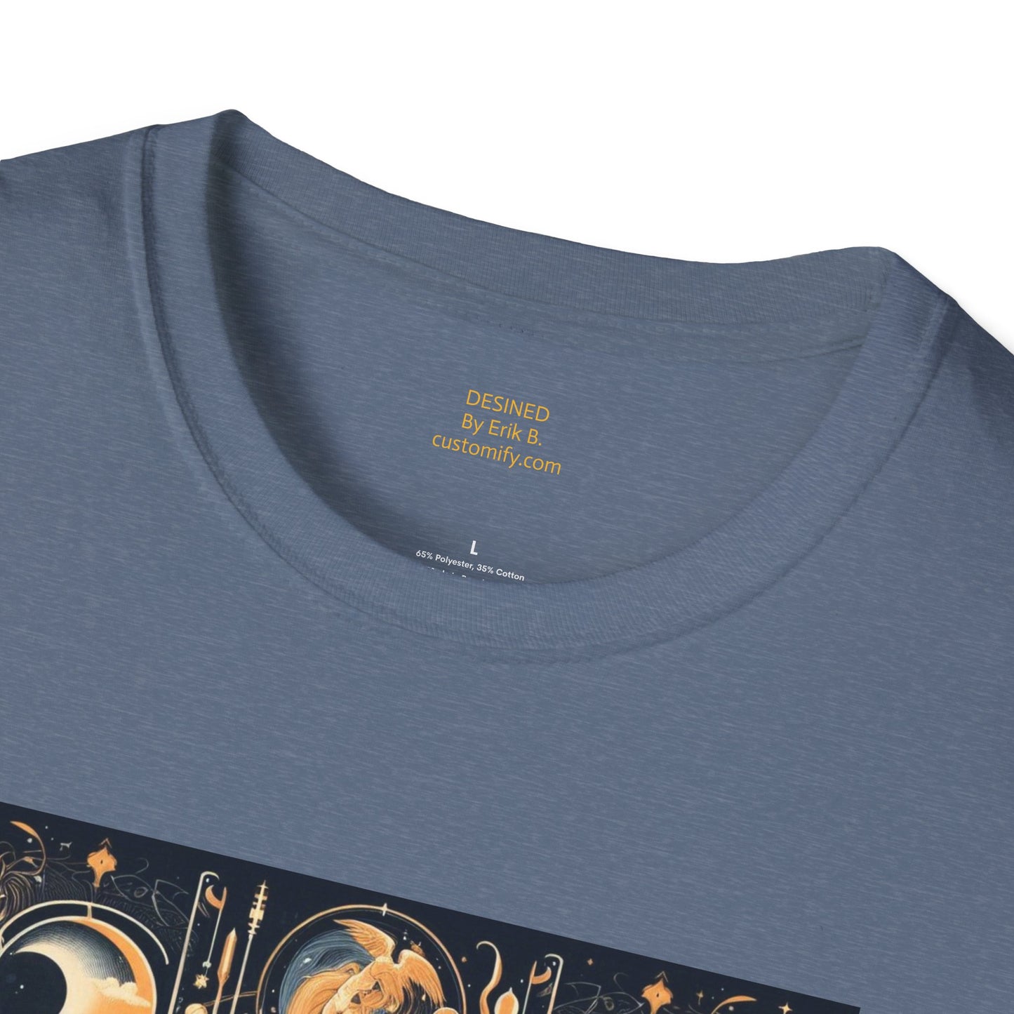 Celestial tarot design By Erik B. Unisex Softstyle T-Shirt