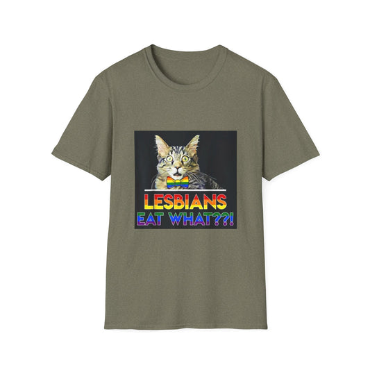 cats LESBIANS EAT WHAT  Unisex Softstyle T-Shirt