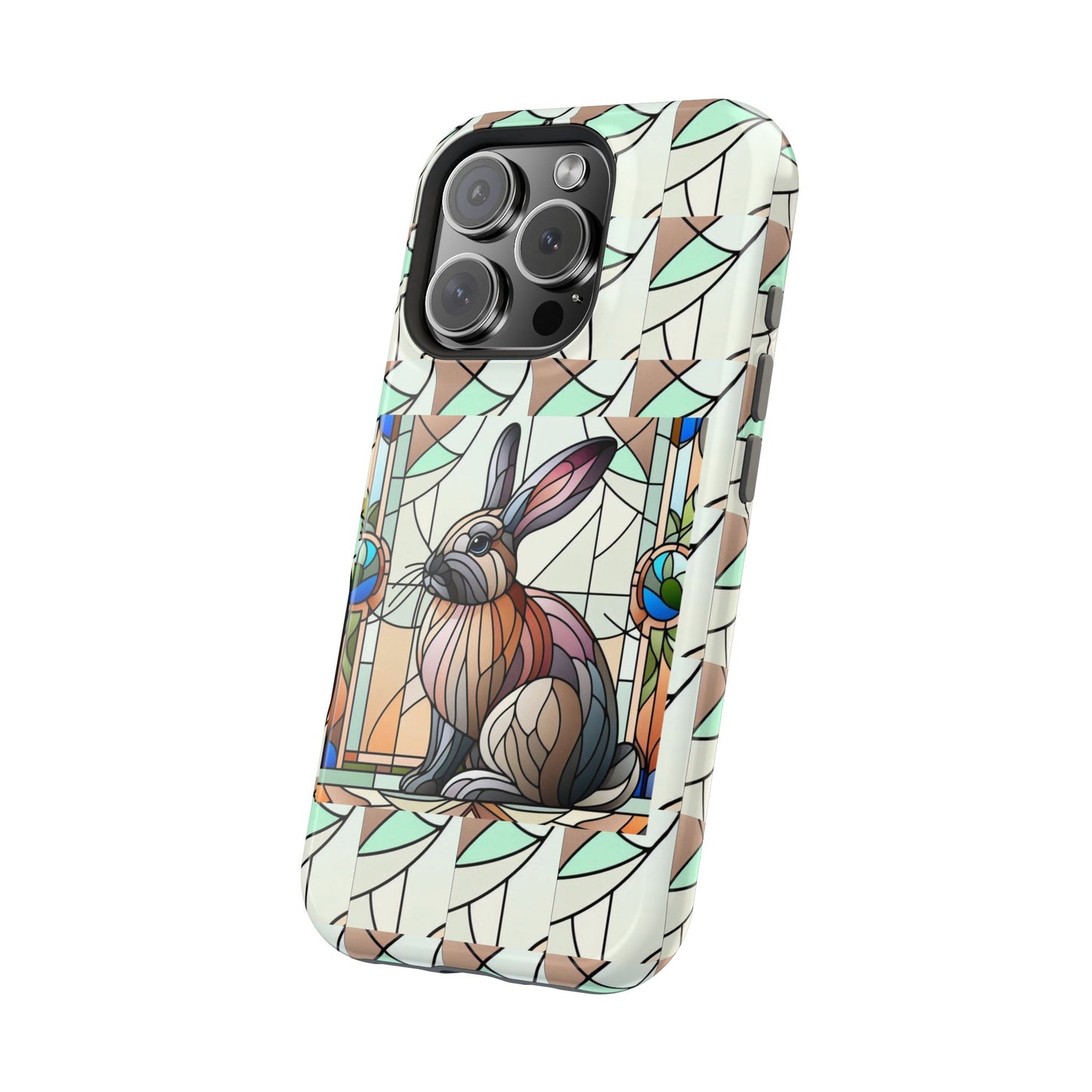 Flemish Giant Rabbit Animal Stained Glass Design Magnetic Tough Cases