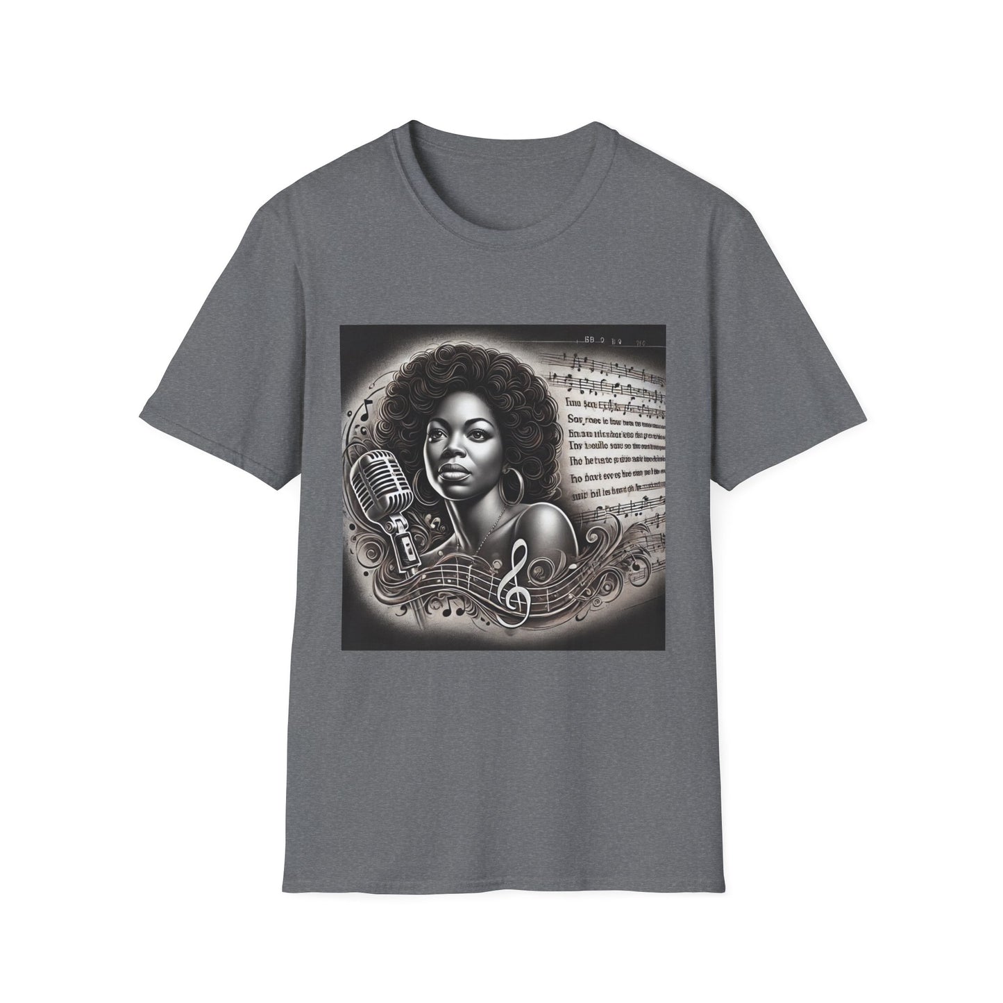 Angie Stone Retro Music Lover Unisex Softstyle T-Shirt - Afrocentric Design